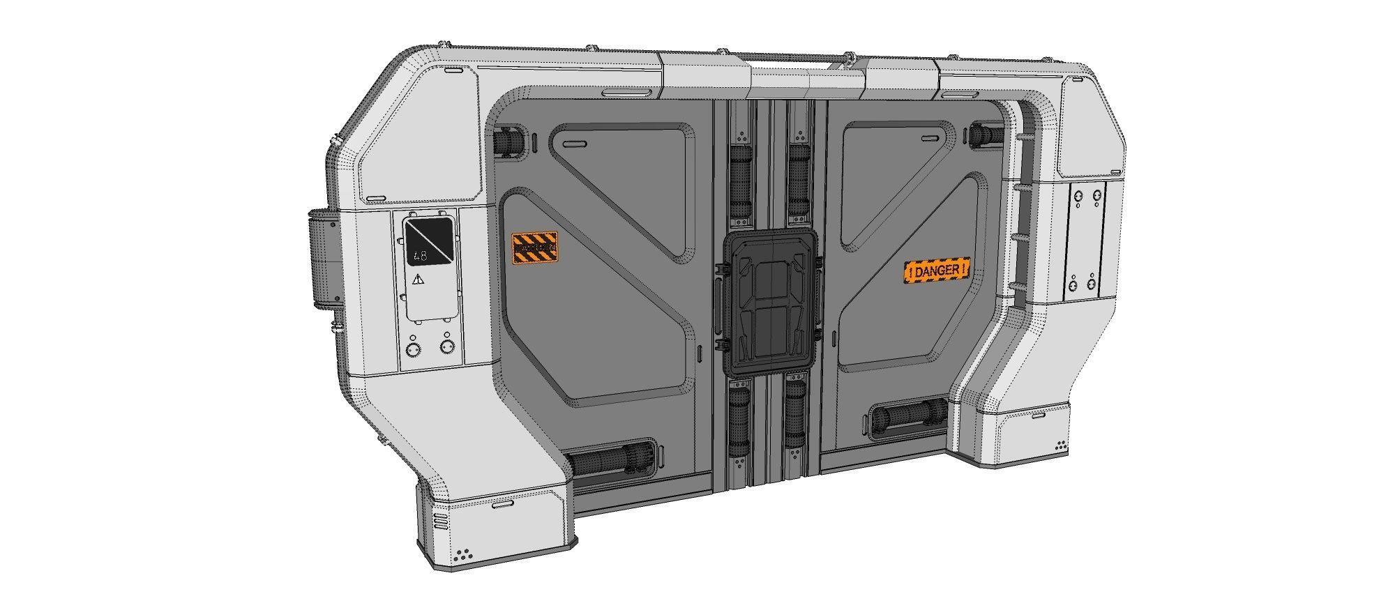 Sci-fi door collection 2 3D model_35