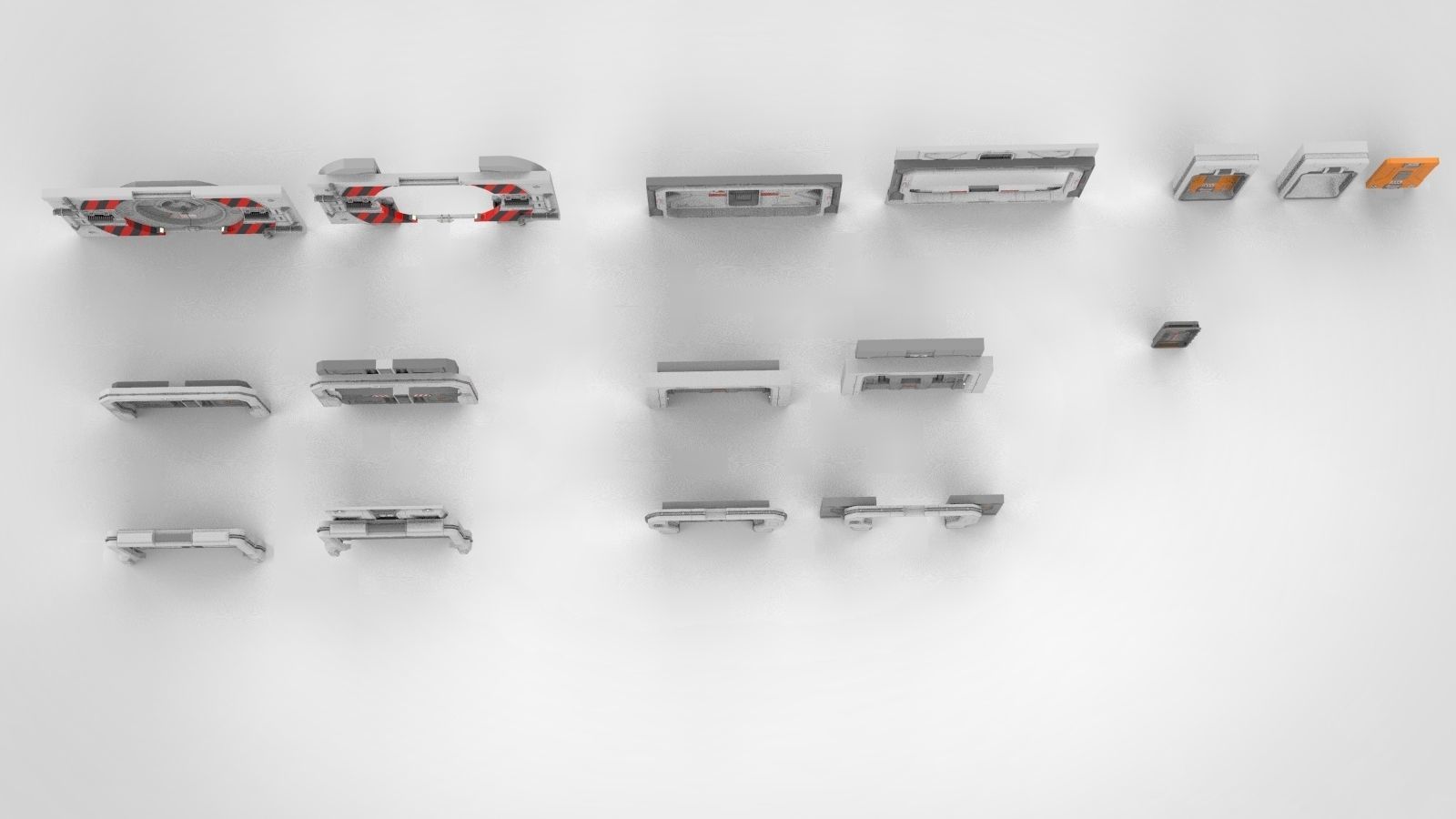 Sci-fi door collection 2 3D model_2