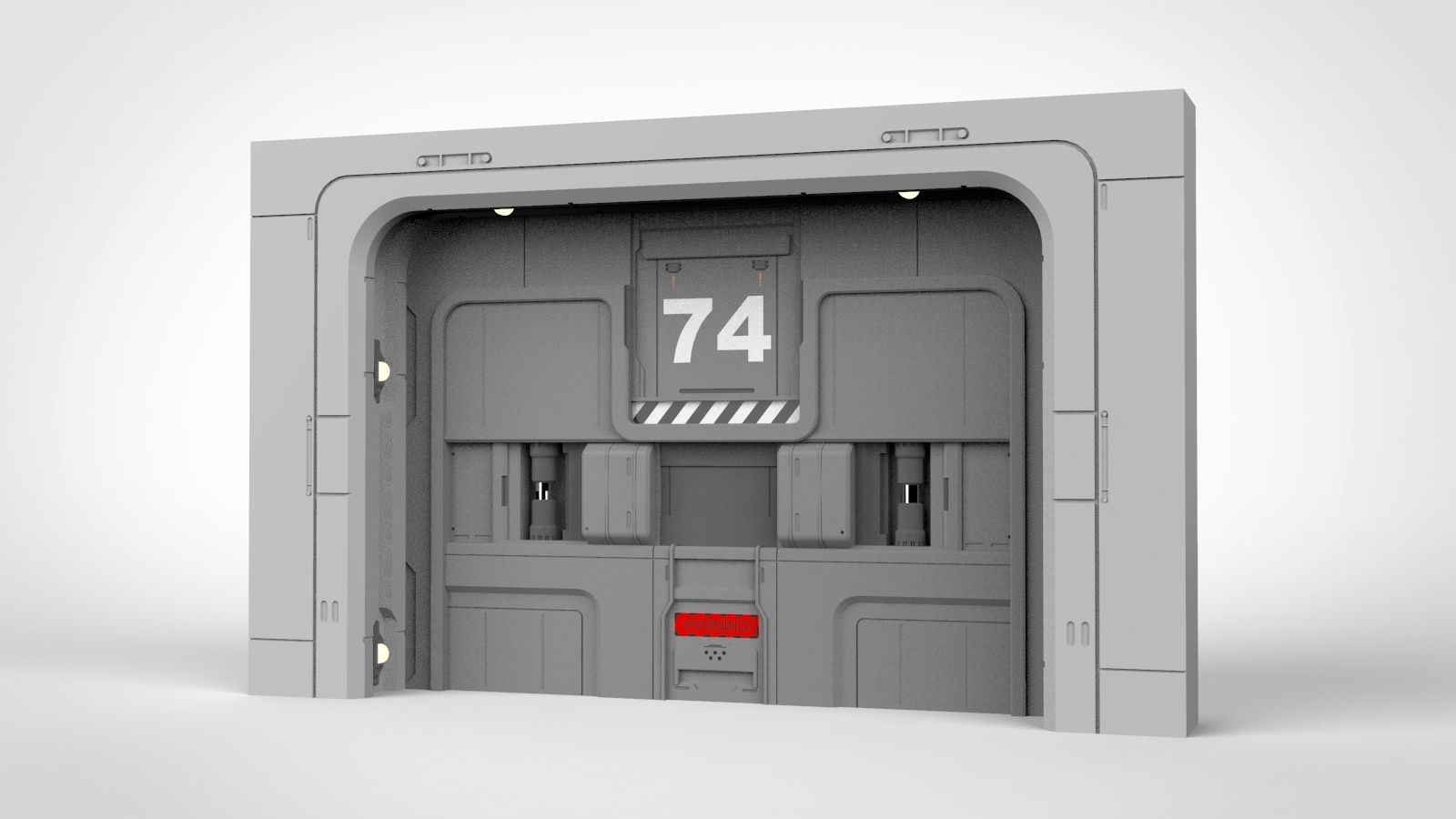 Sci-fi door collection 2 3D model_8