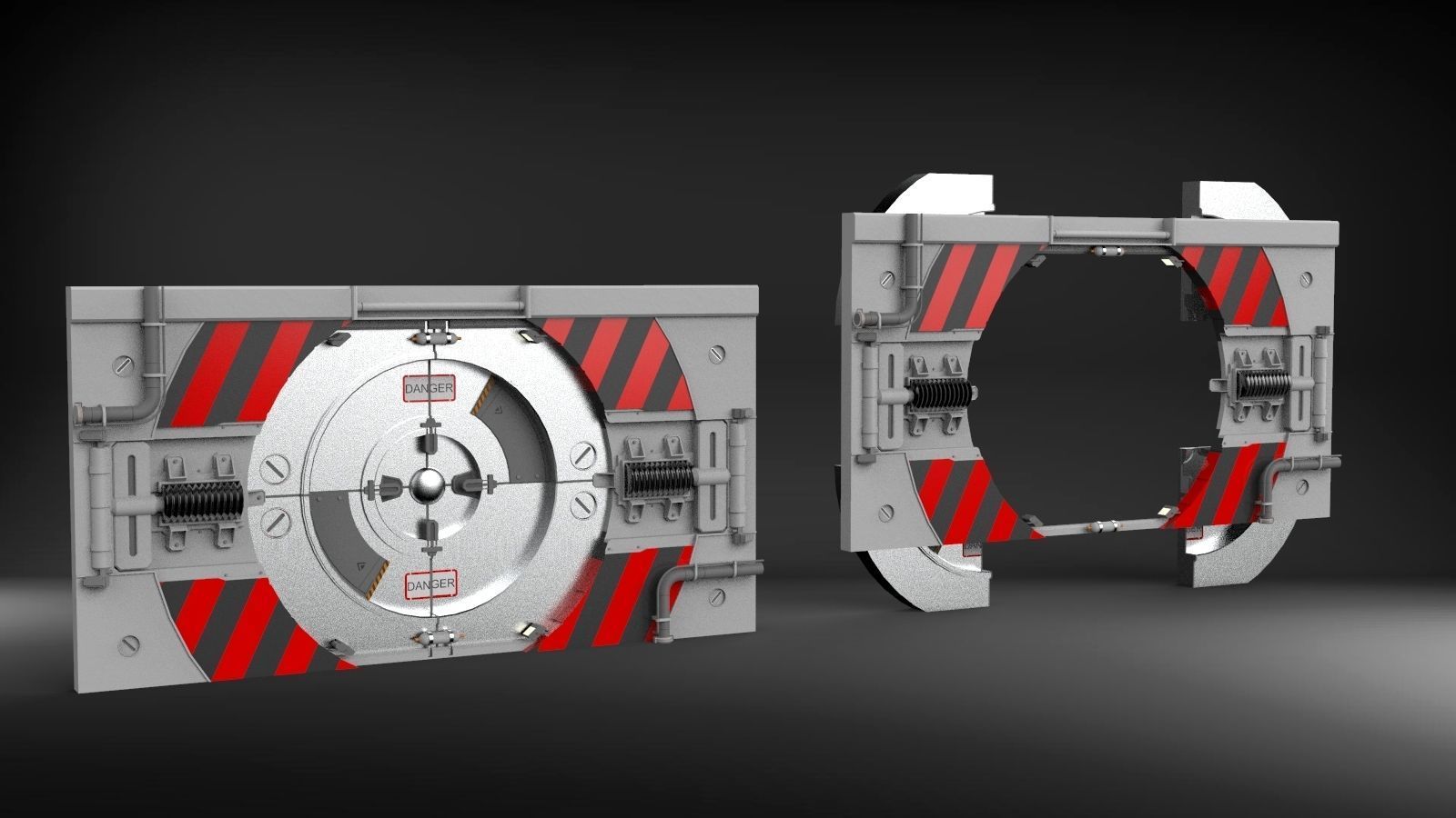 Sci-fi door collection 2 3D model_6