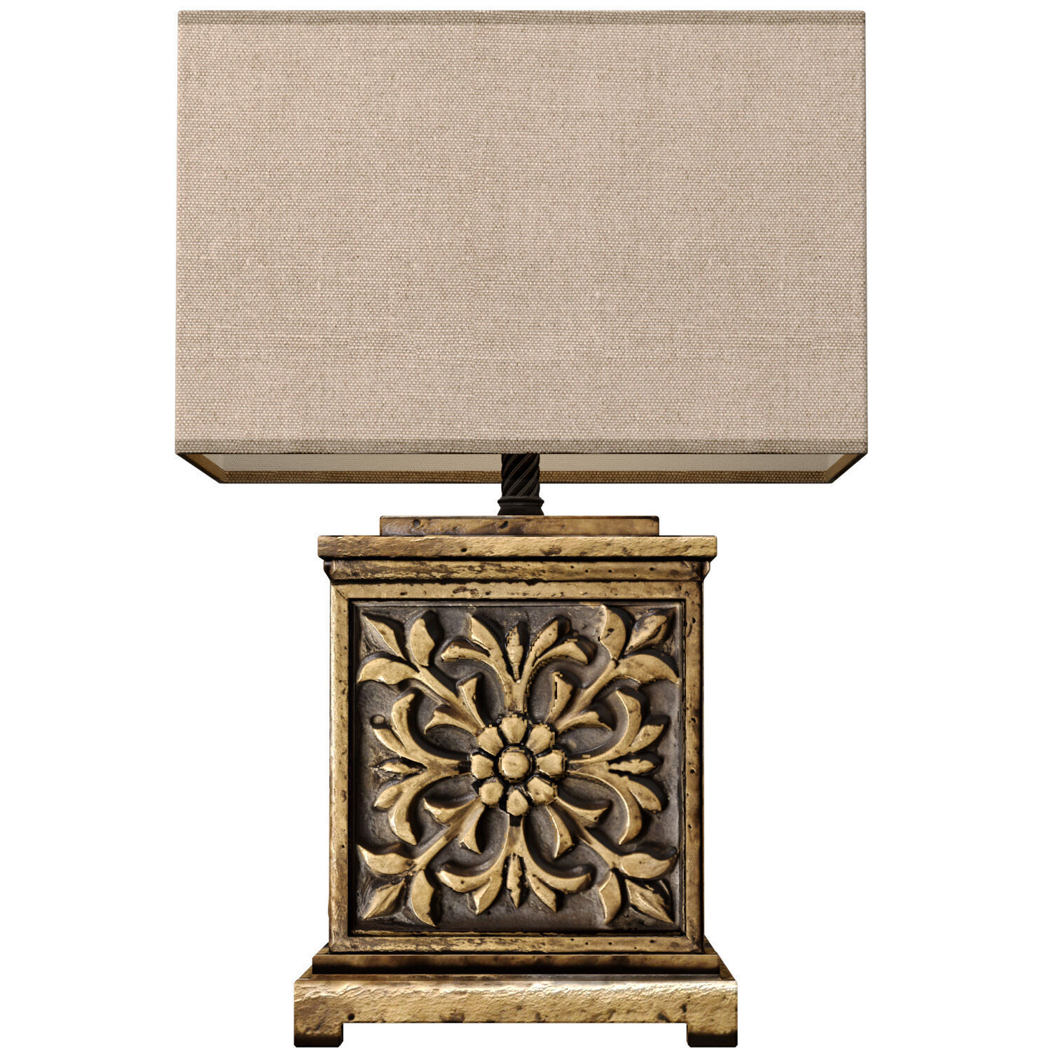 Classic Style Table Lamp Golden Arabic Oriental Table Lamp 3D model_4
