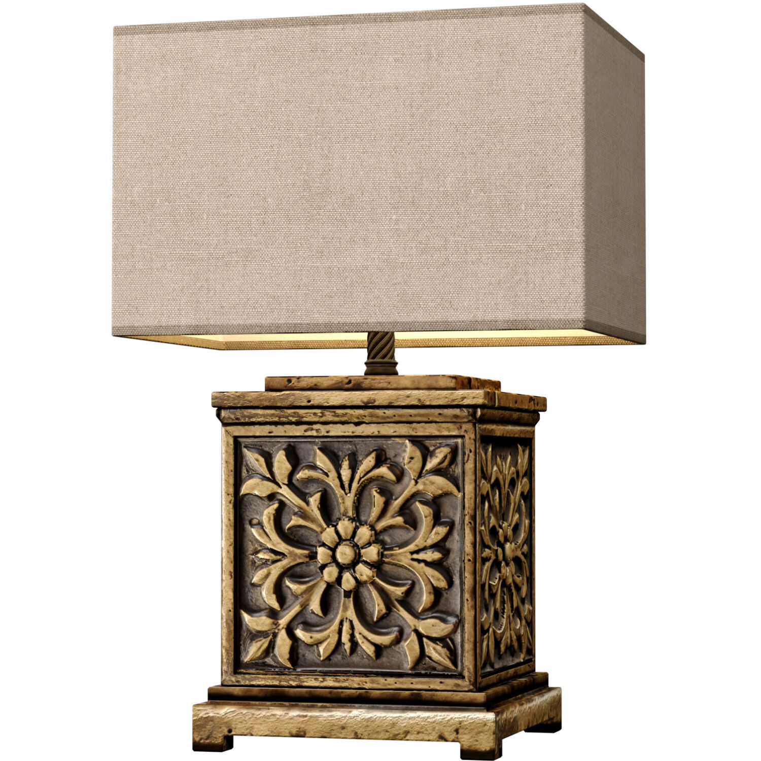Classic Style Table Lamp Golden Arabic Oriental Table Lamp 3D model_1