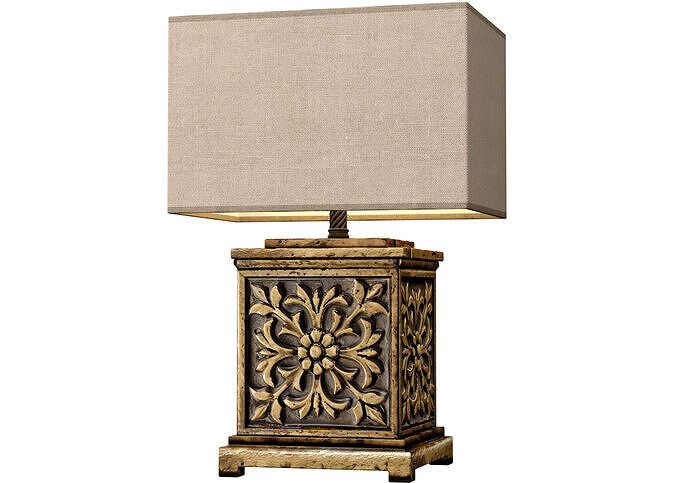 Classic Style Table Lamp Golden Arabic Oriental Table Lamp 3D model