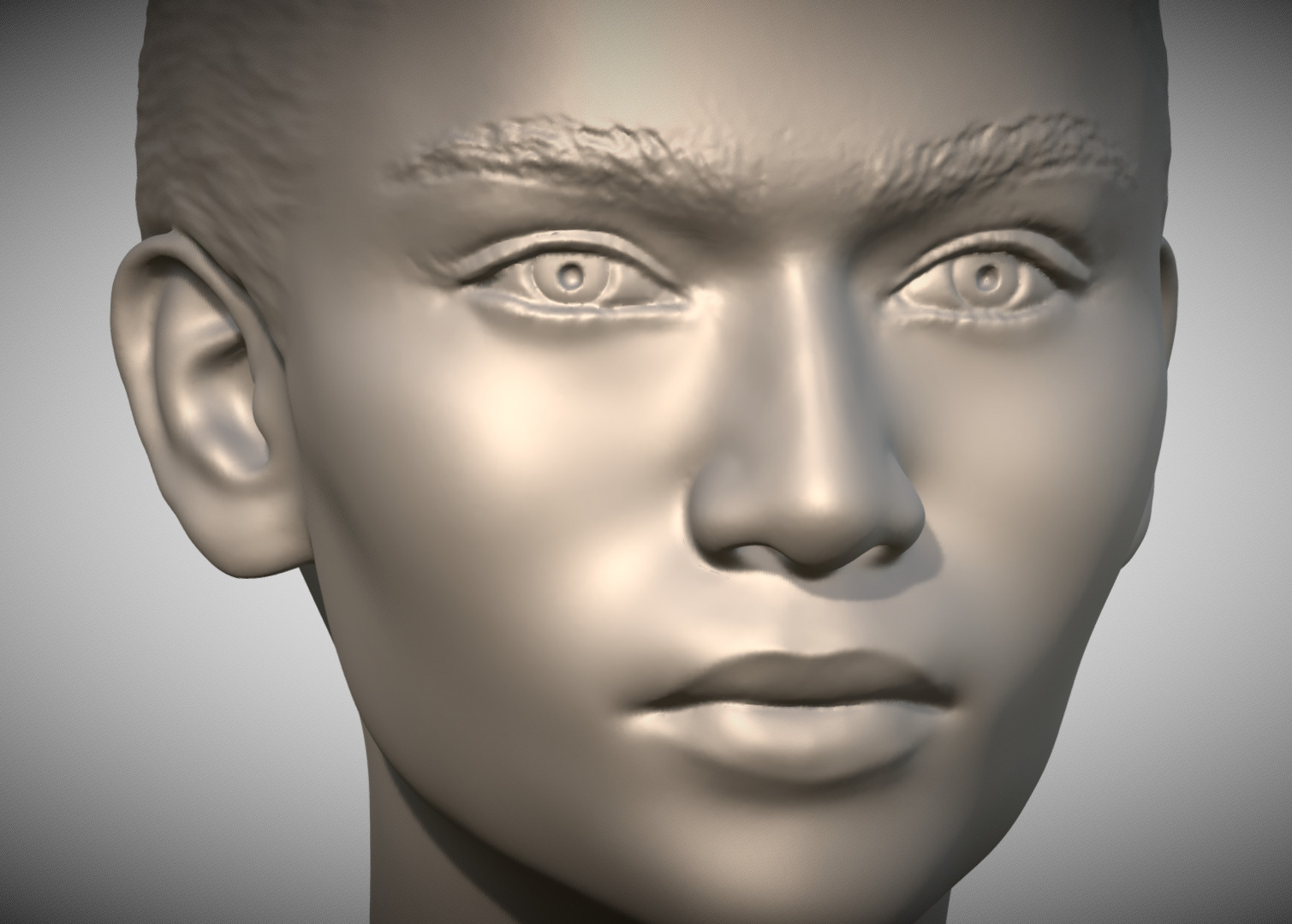Zendaya bust 3D print model_10
