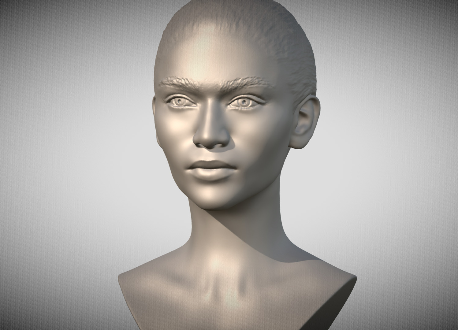 Zendaya bust 3D print model_1