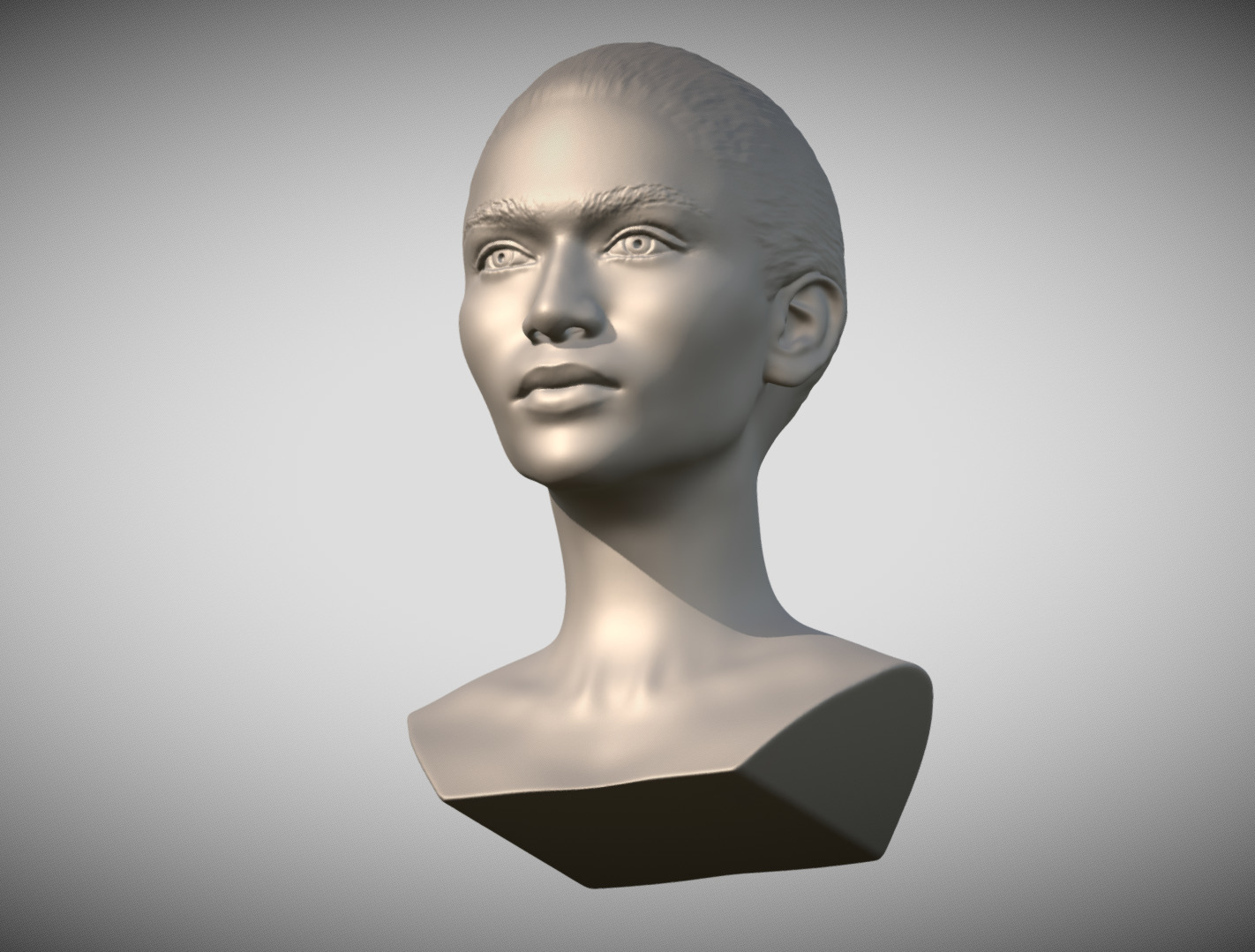 Zendaya bust 3D print model_15