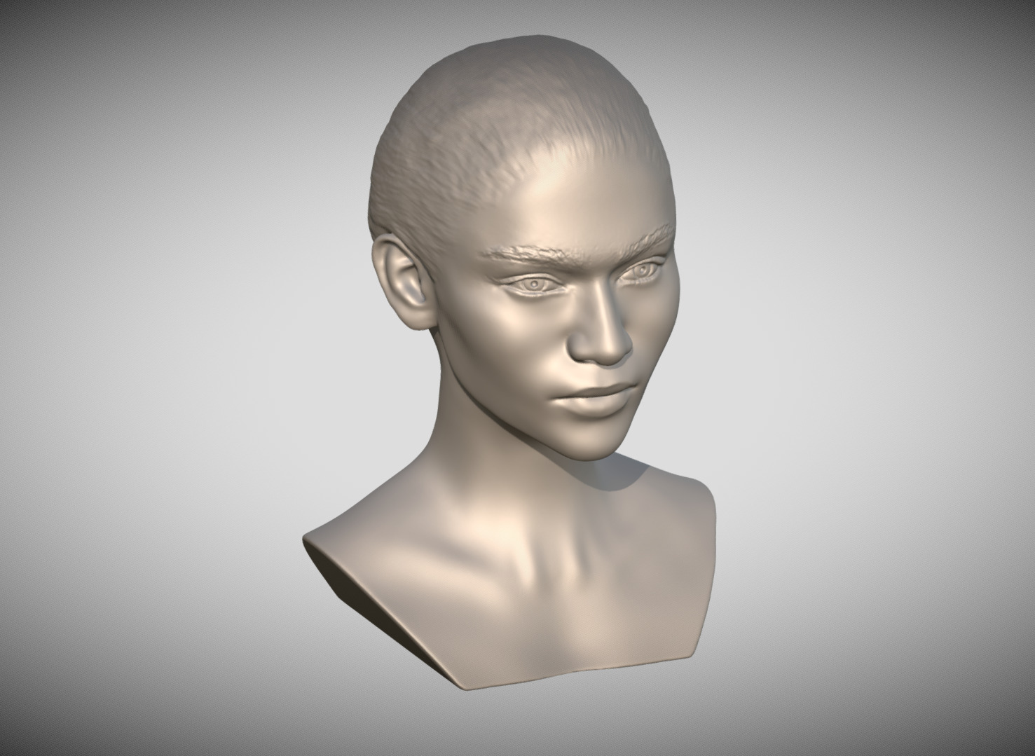 Zendaya bust 3D print model_13