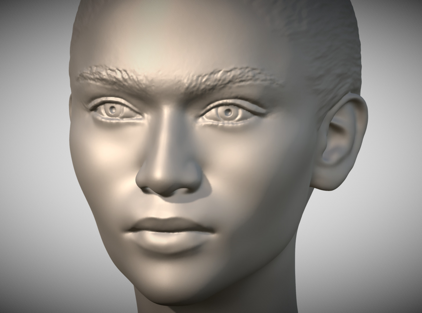 Zendaya bust 3D print model_11