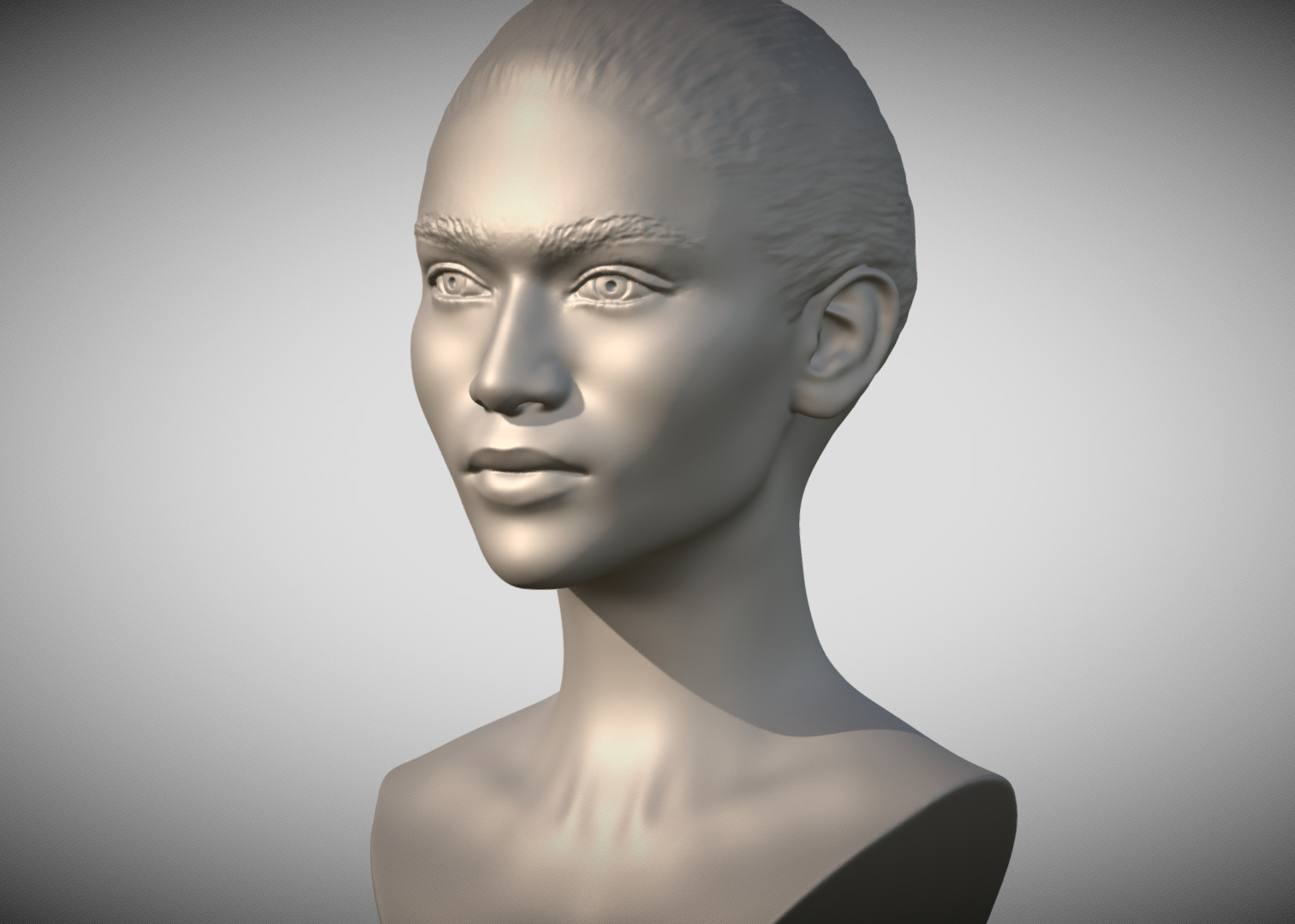 Zendaya bust 3D print model_2