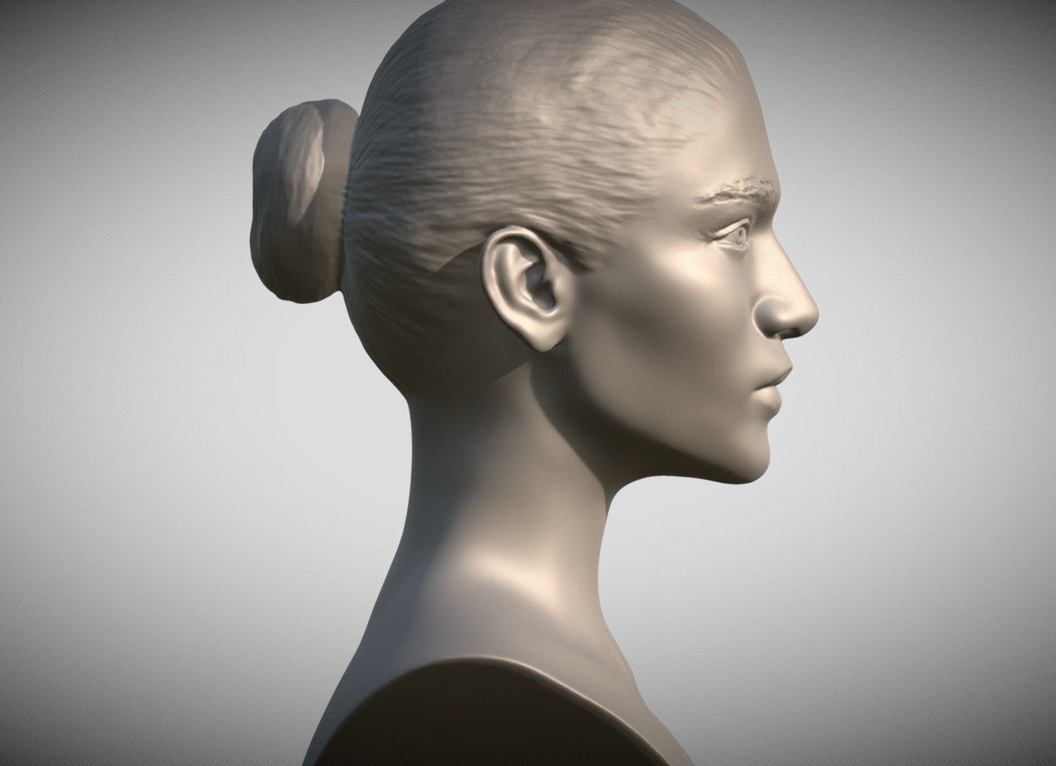 Zendaya bust 3D print model_7