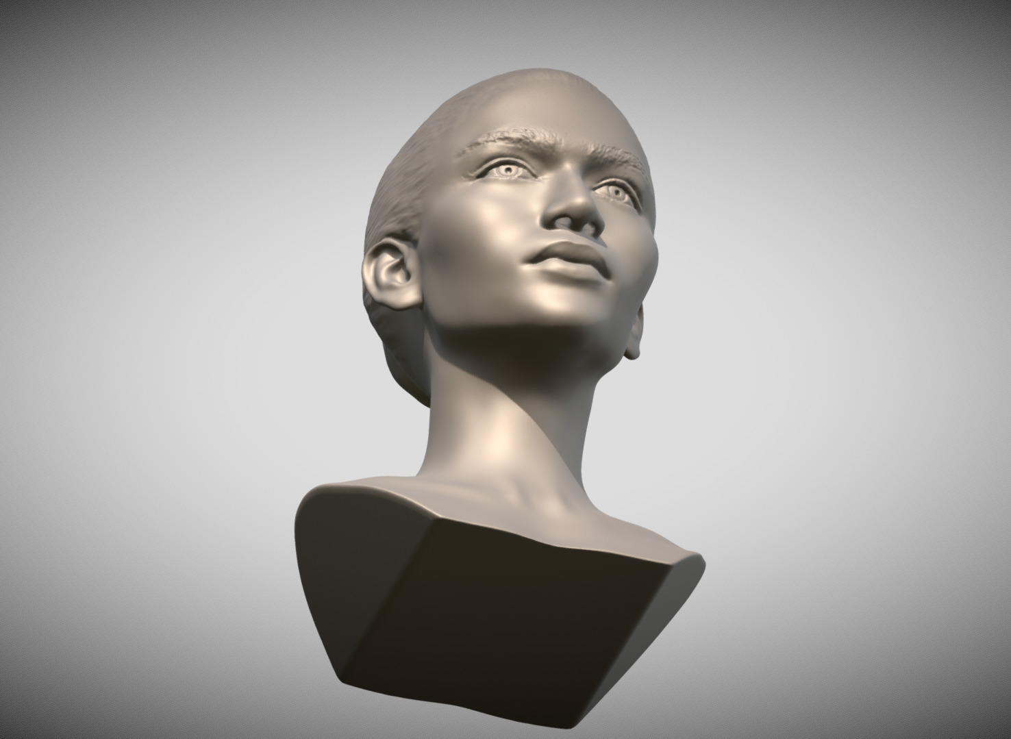 Zendaya bust 3D print model_14
