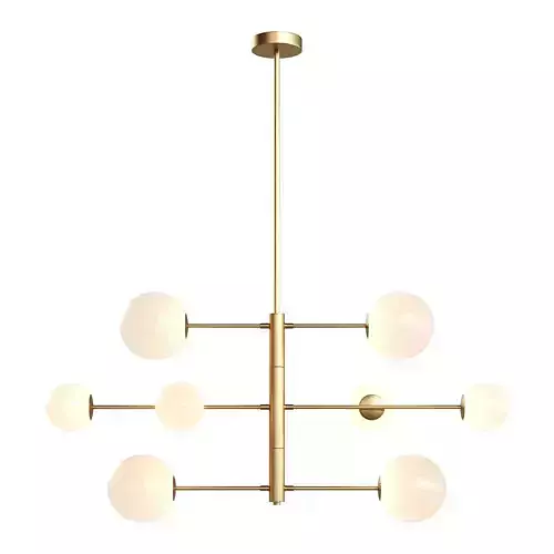 Orbit brass pendant light fixture