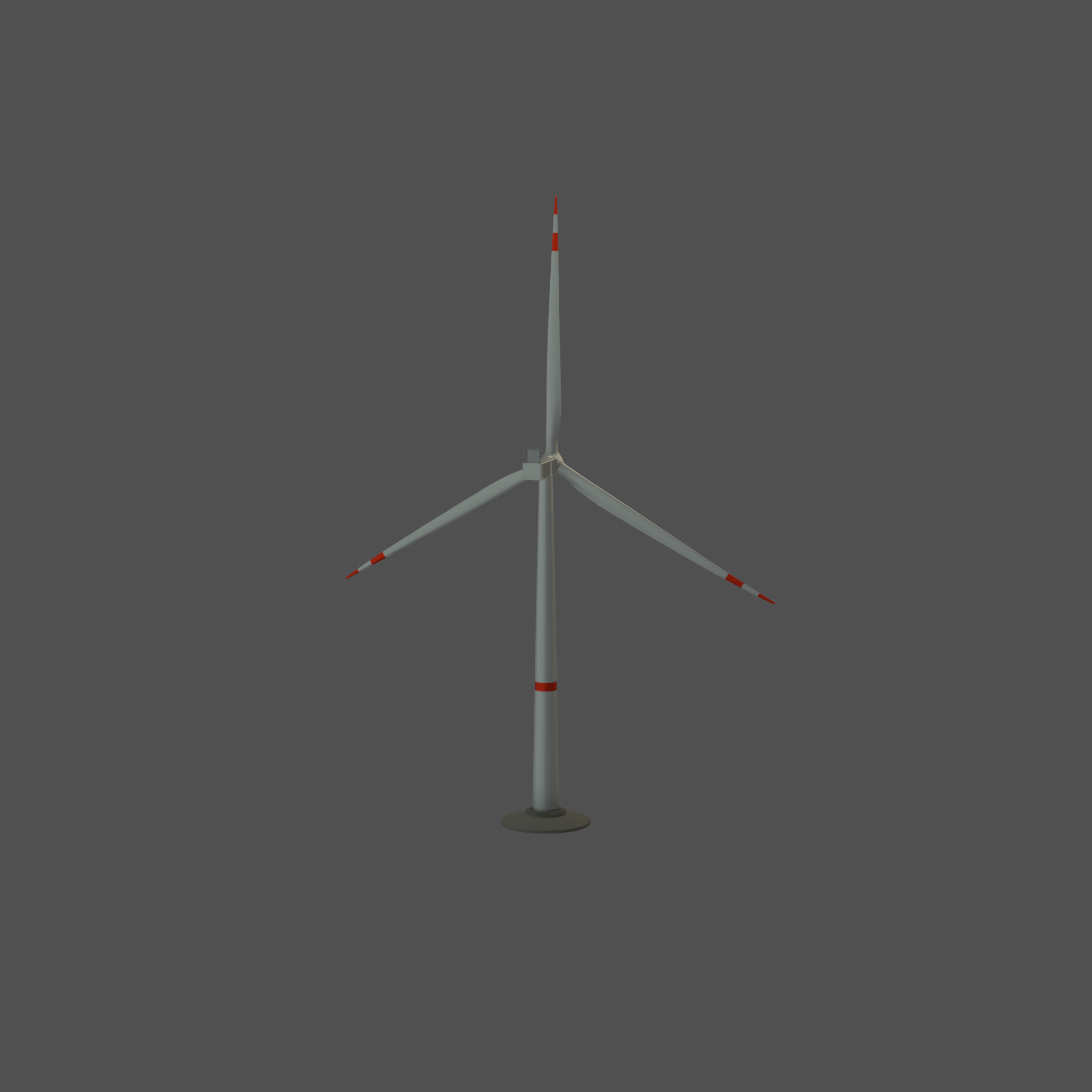 Wind-turbine with foundation V1 H-115 RD 172 m Low-poly 3D model_59