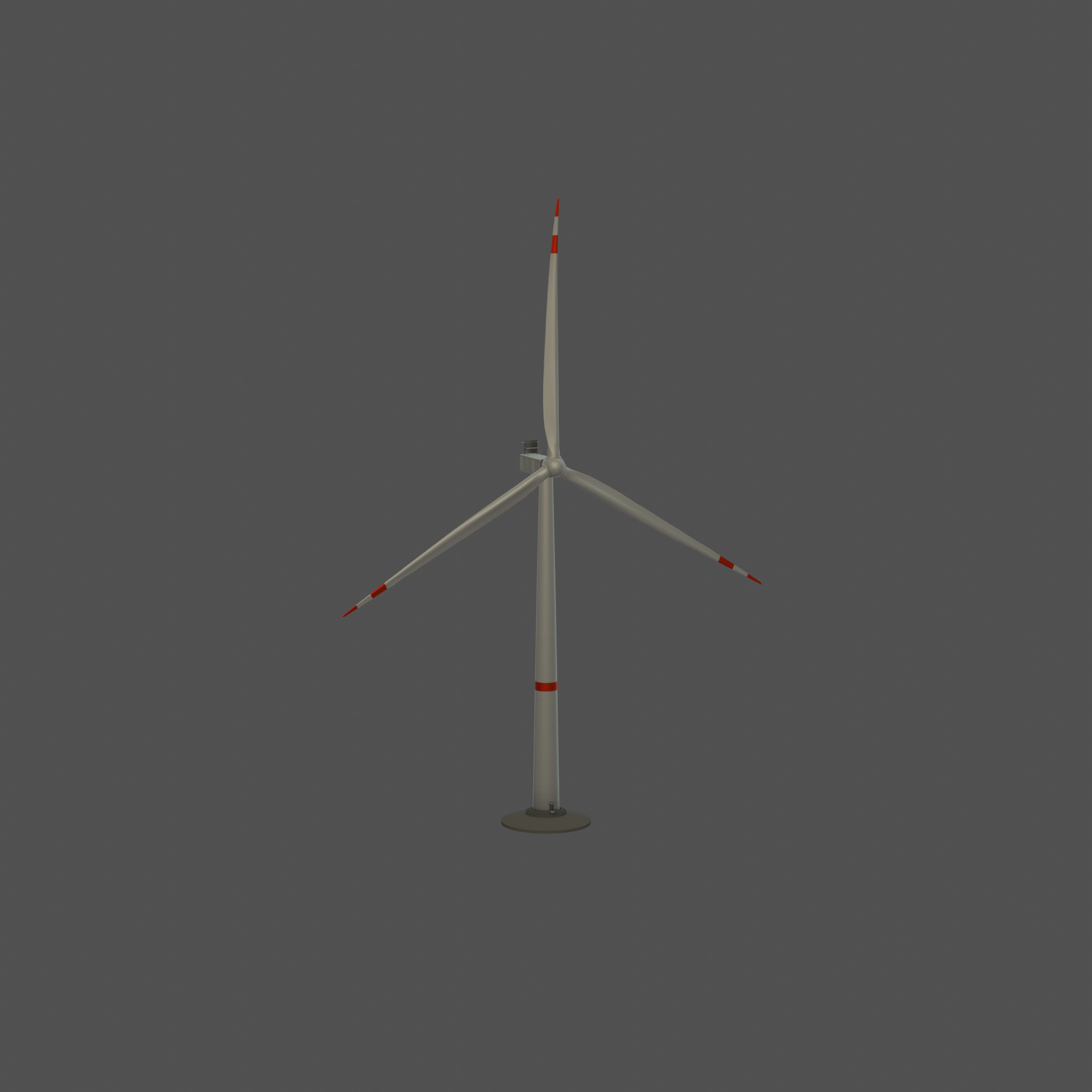 Wind-turbine with foundation V1 H-115 RD 172 m Low-poly 3D model_20