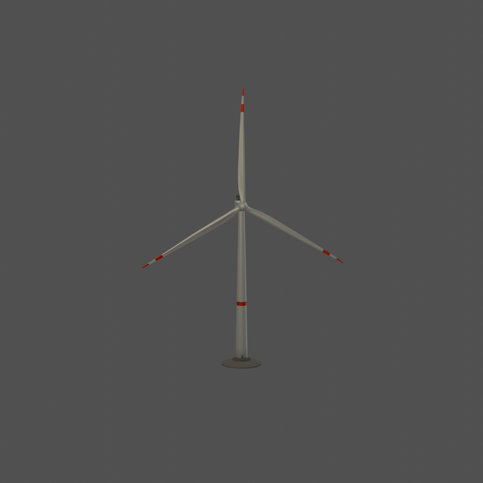 Wind-turbine with foundation V1 H-115 RD 172 m Low-poly 3D model_28