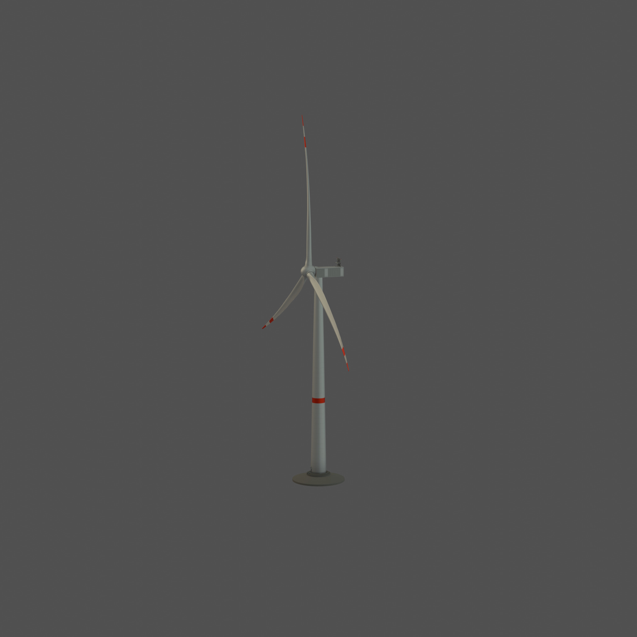 Wind-turbine with foundation V1 H-115 RD 172 m Low-poly 3D model_24