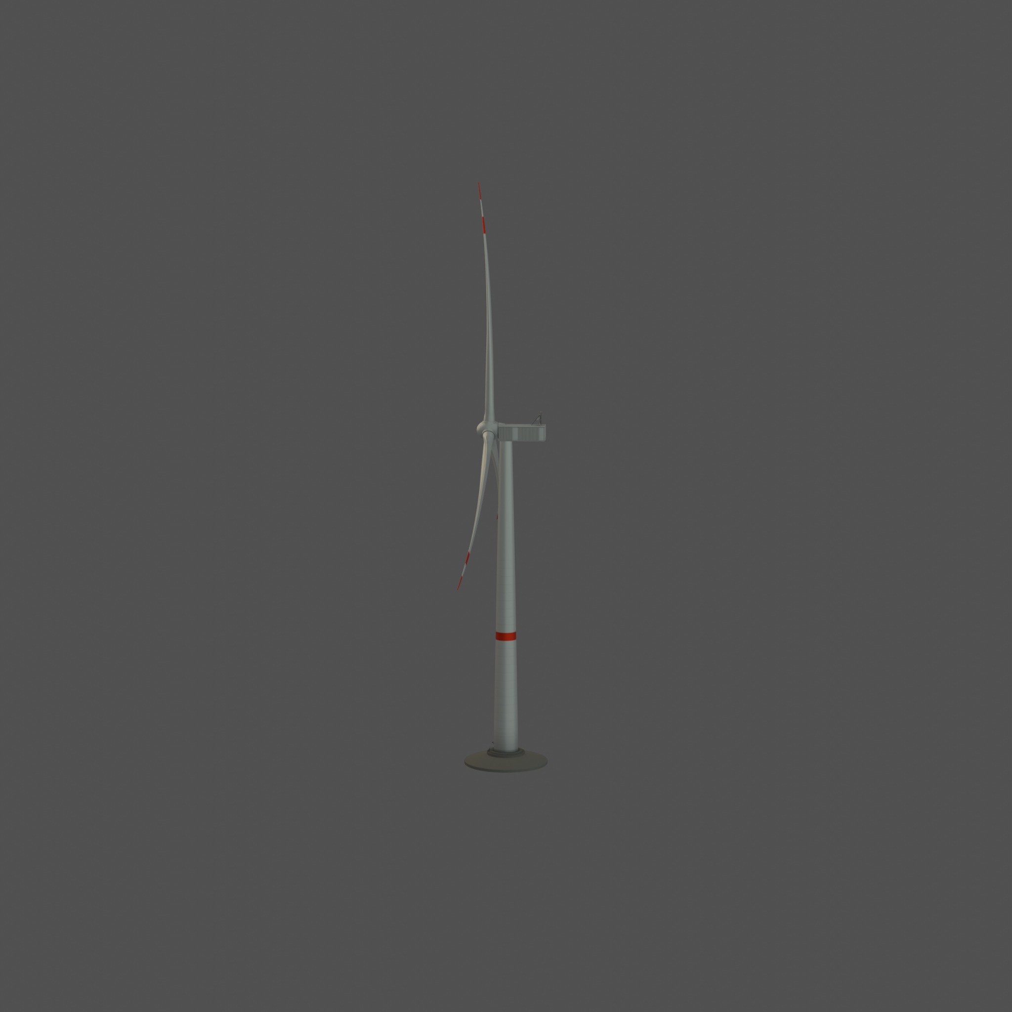 Wind-turbine with foundation V1 H-115 RD 172 m Low-poly 3D model_55