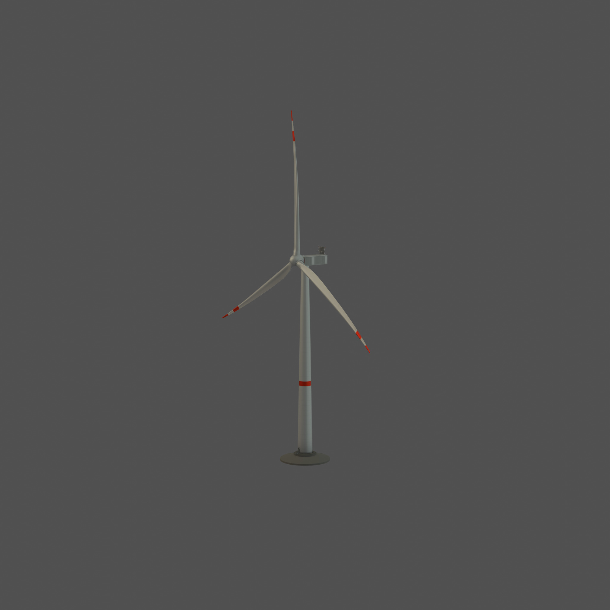 Wind-turbine with foundation V1 H-115 RD 172 m Low-poly 3D model_46