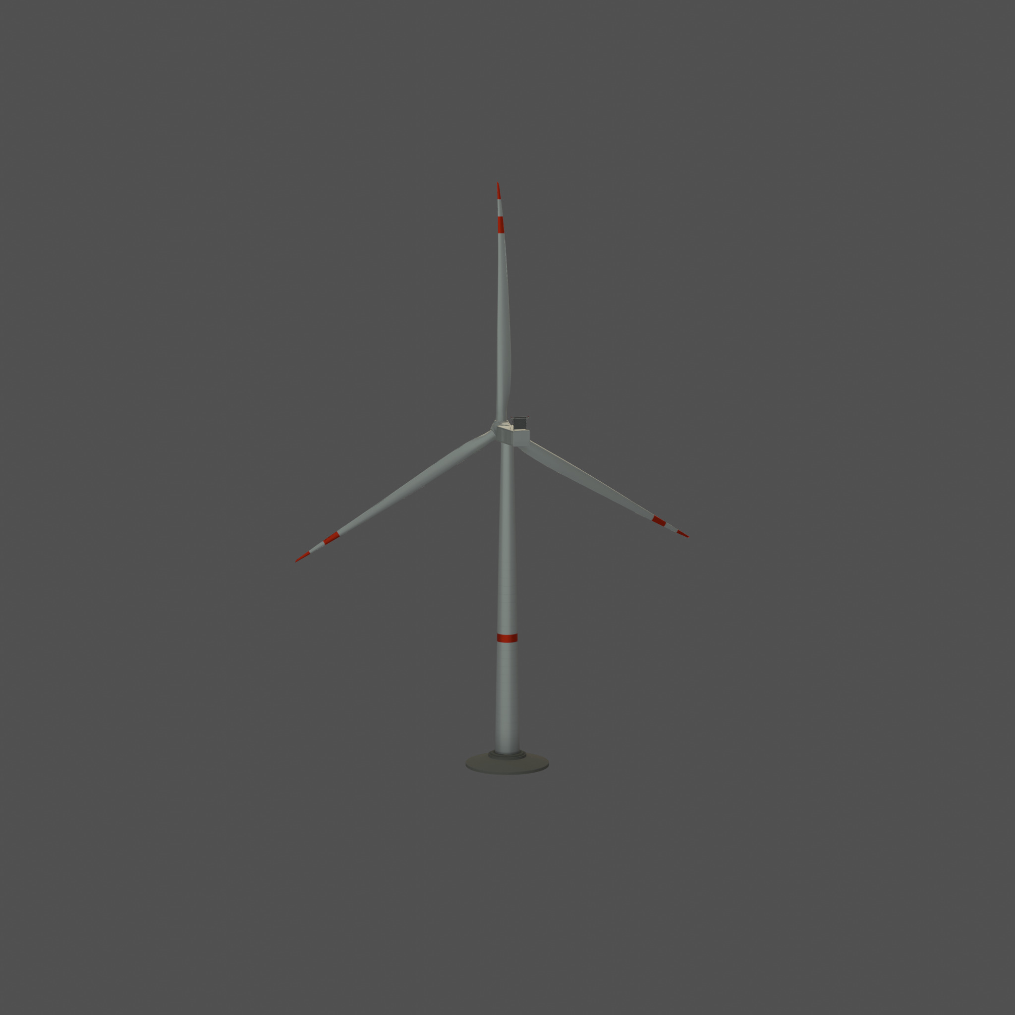 Wind-turbine with foundation V1 H-115 RD 172 m Low-poly 3D model_37