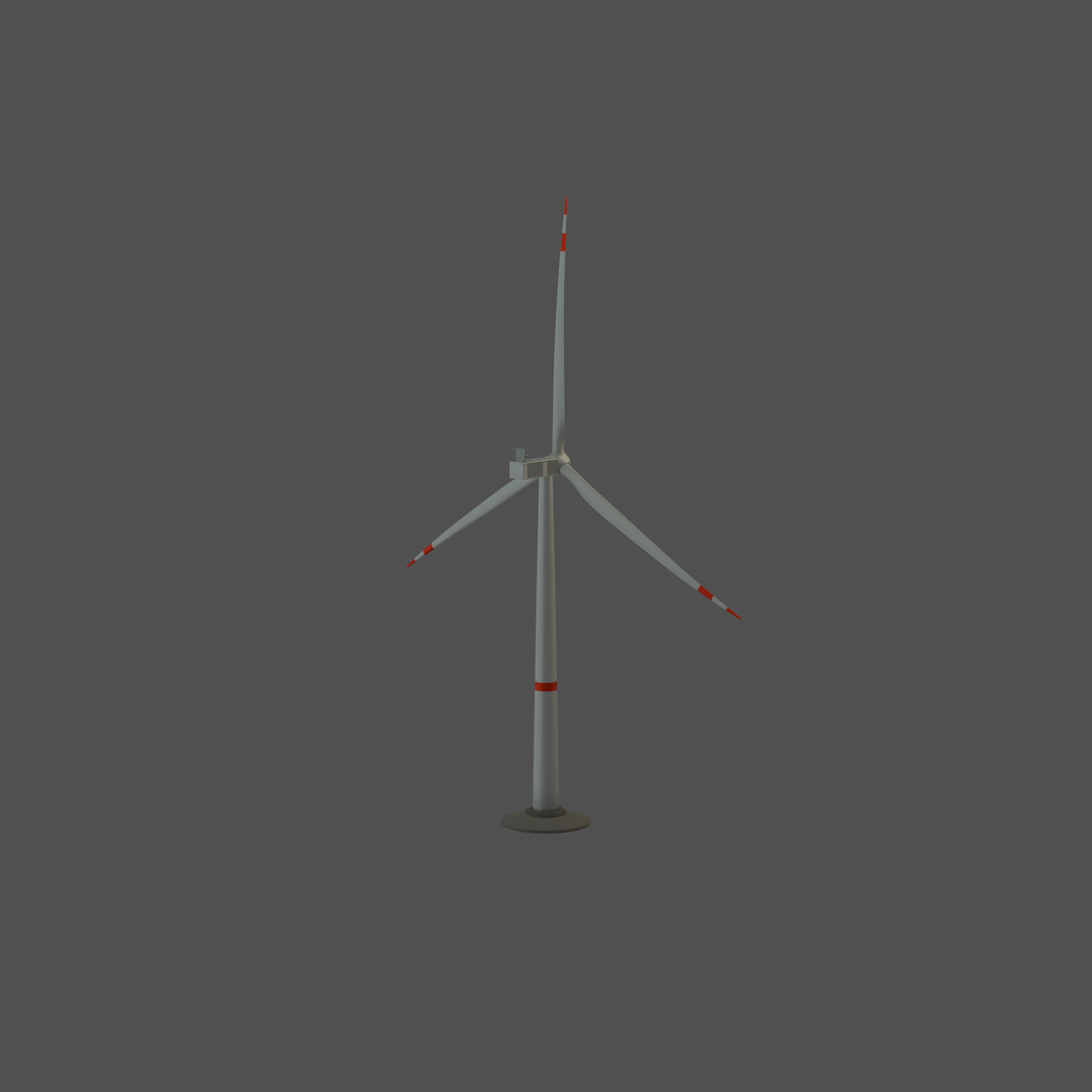 Wind-turbine with foundation V1 H-115 RD 172 m Low-poly 3D model_41