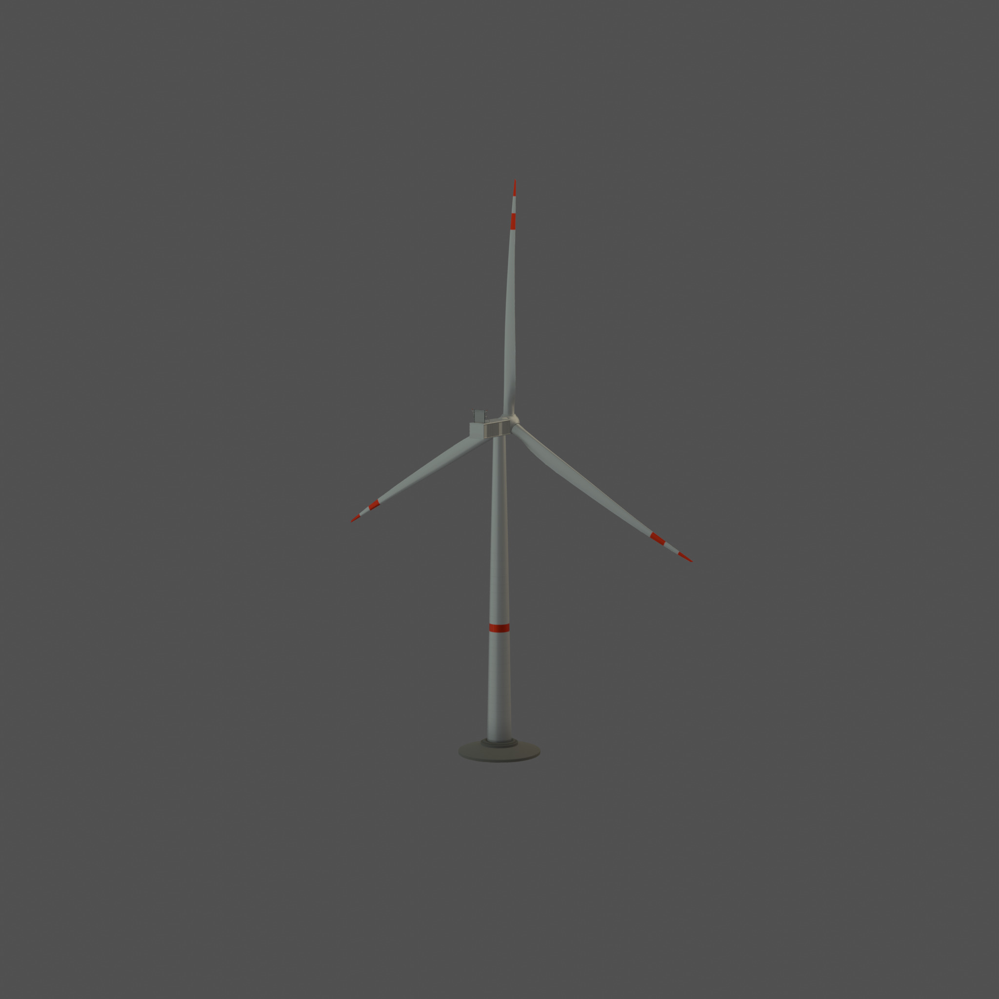 Wind-turbine with foundation V1 H-115 RD 172 m Low-poly 3D model_35