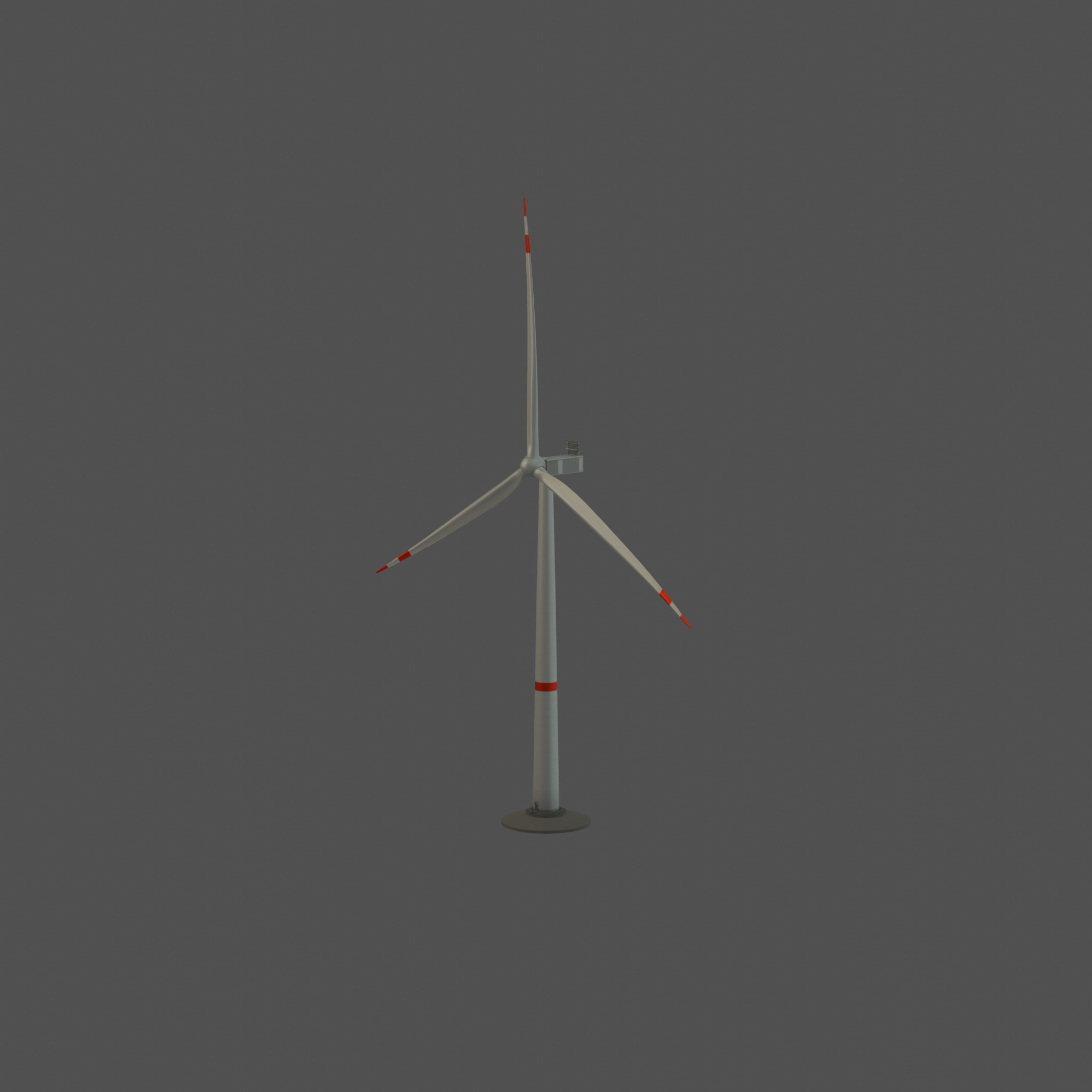Wind-turbine with foundation V1 H-115 RD 172 m Low-poly 3D model_38