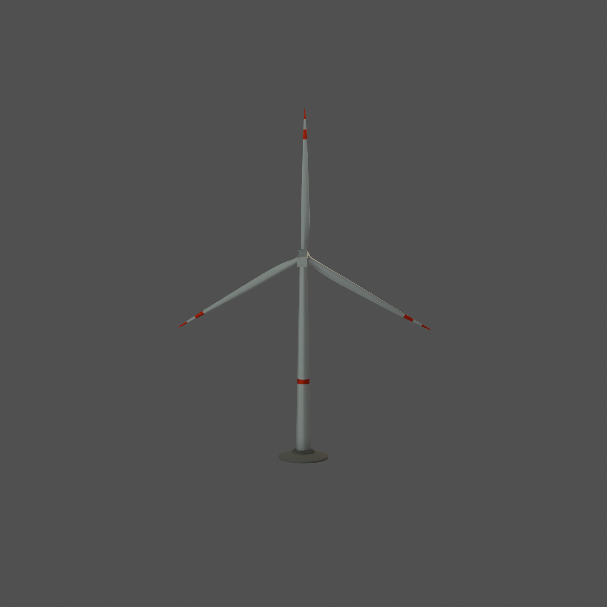 Wind-turbine with foundation V1 H-115 RD 172 m Low-poly 3D model_27
