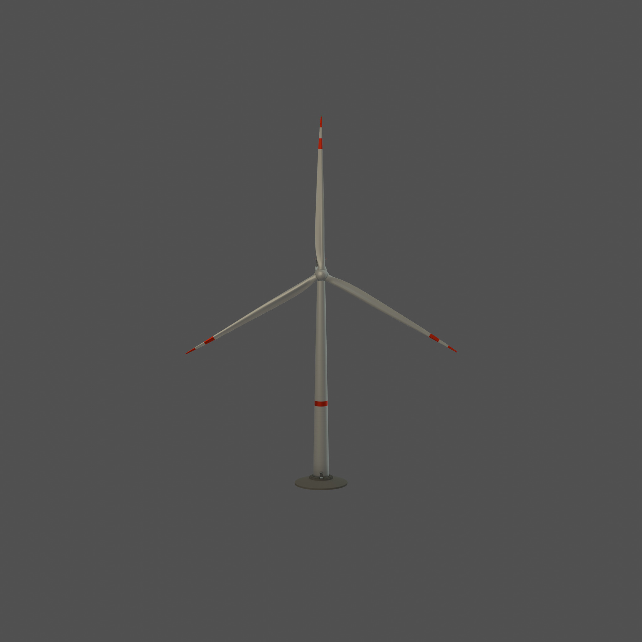 Wind-turbine with foundation V1 H-115 RD 172 m Low-poly 3D model_26