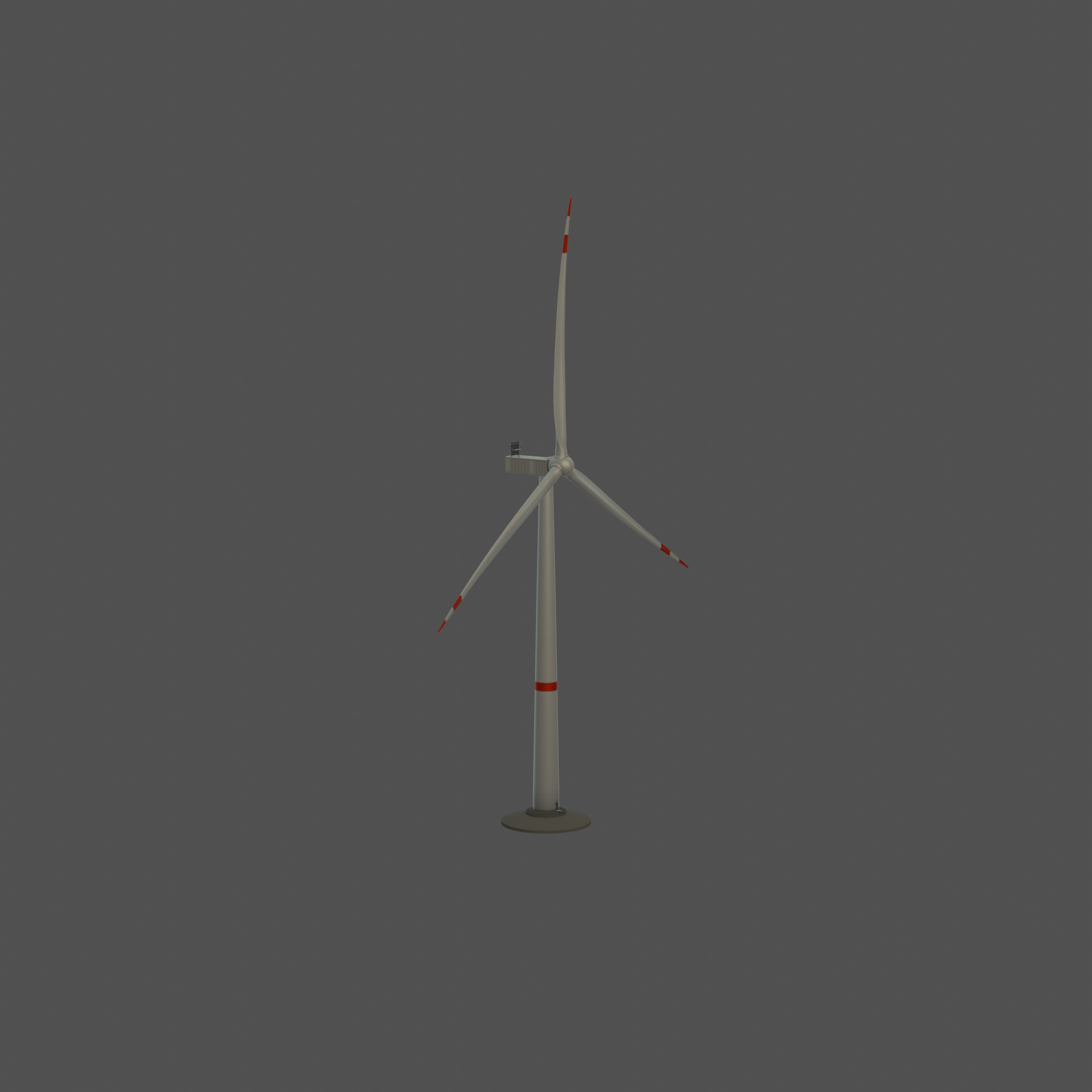 Wind-turbine with foundation V1 H-115 RD 172 m Low-poly 3D model_36