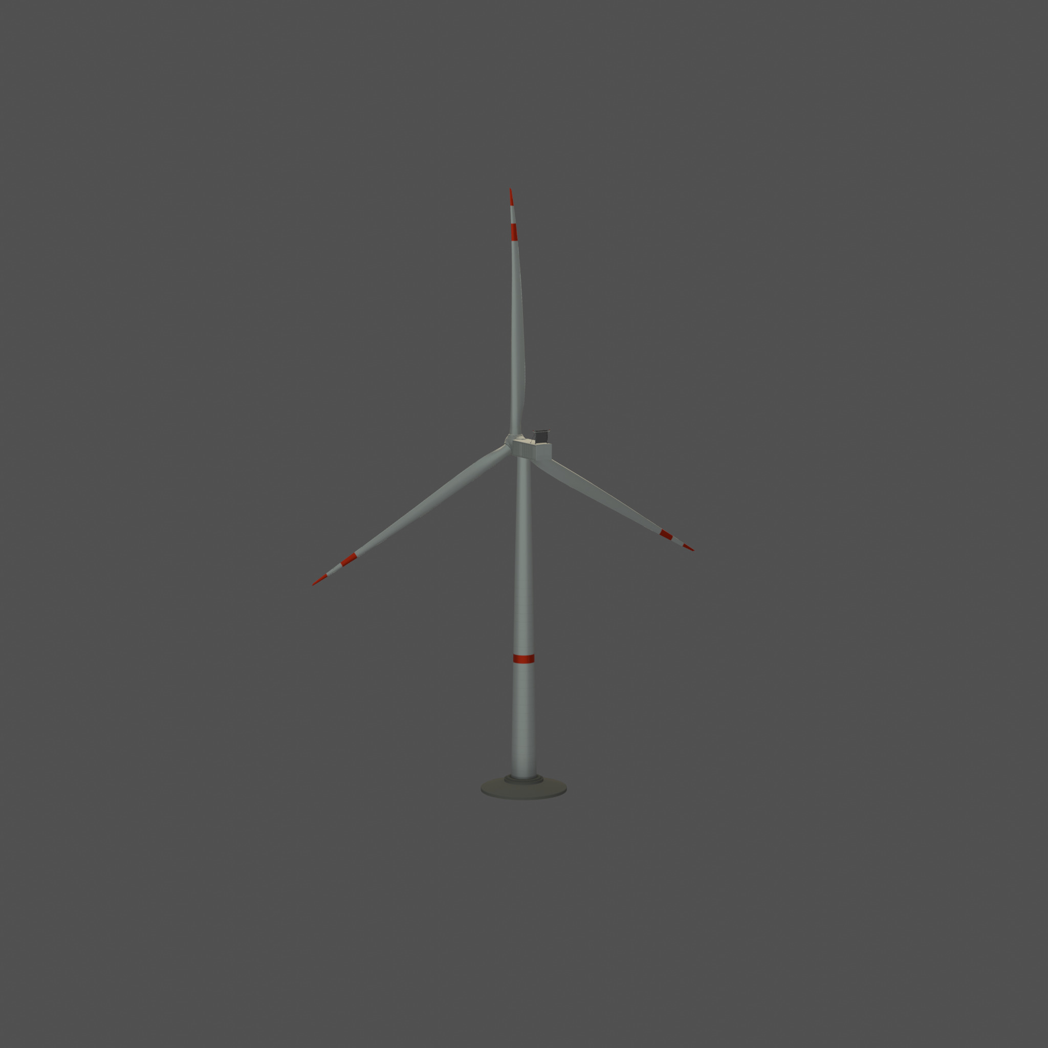 Wind-turbine with foundation V1 H-115 RD 172 m Low-poly 3D model_64