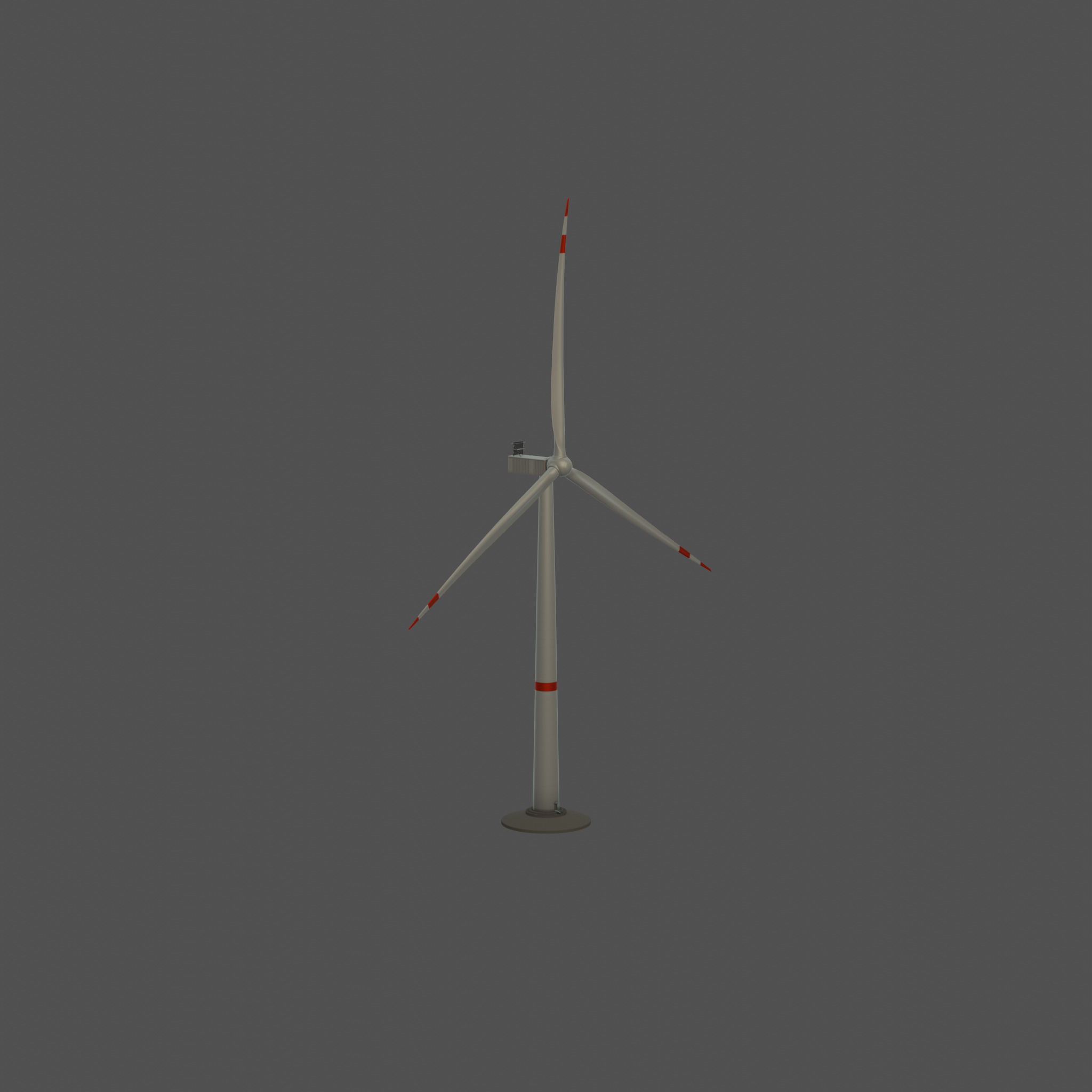 Wind-turbine with foundation V1 H-115 RD 172 m Low-poly 3D model_22