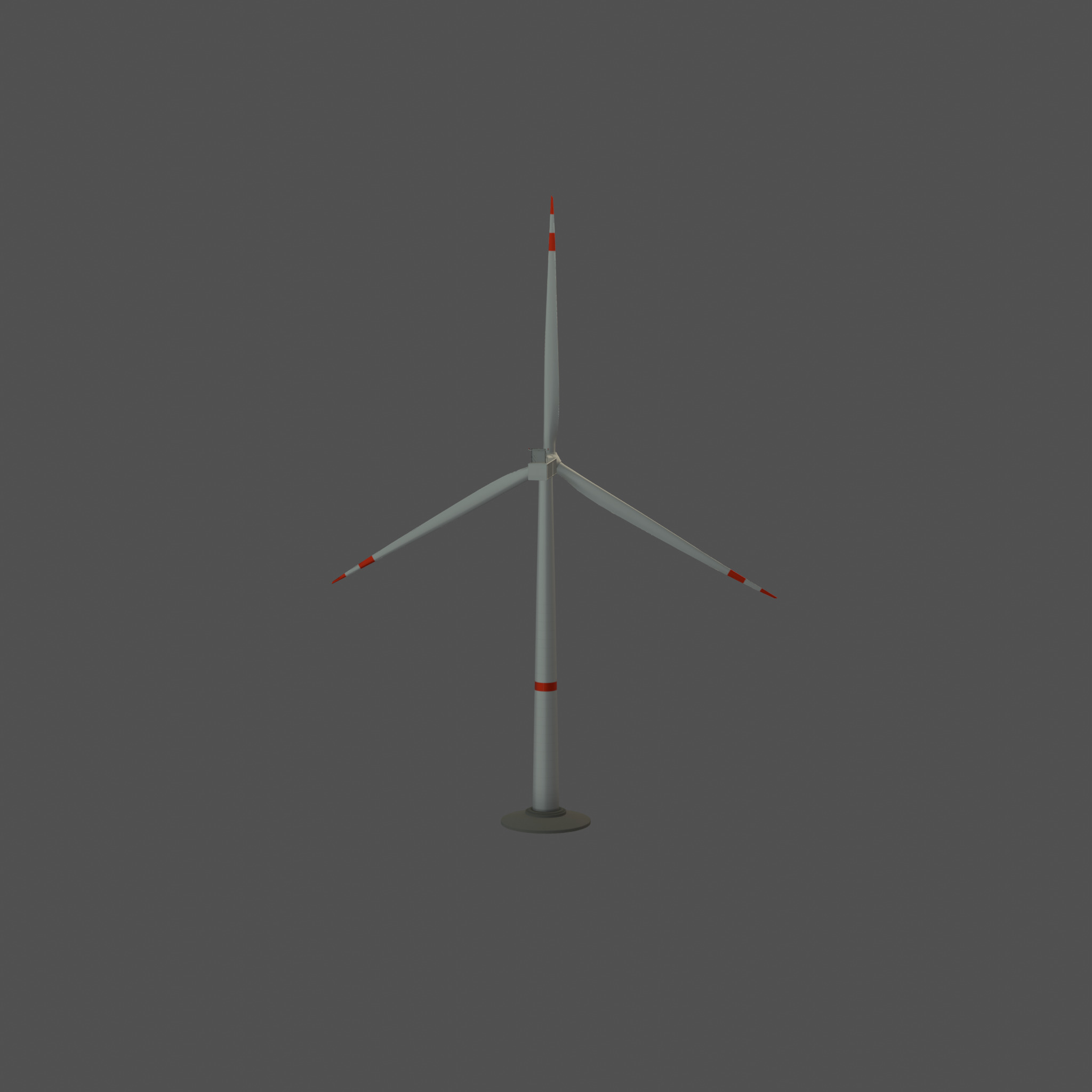 Wind-turbine with foundation V1 H-115 RD 172 m Low-poly 3D model_16