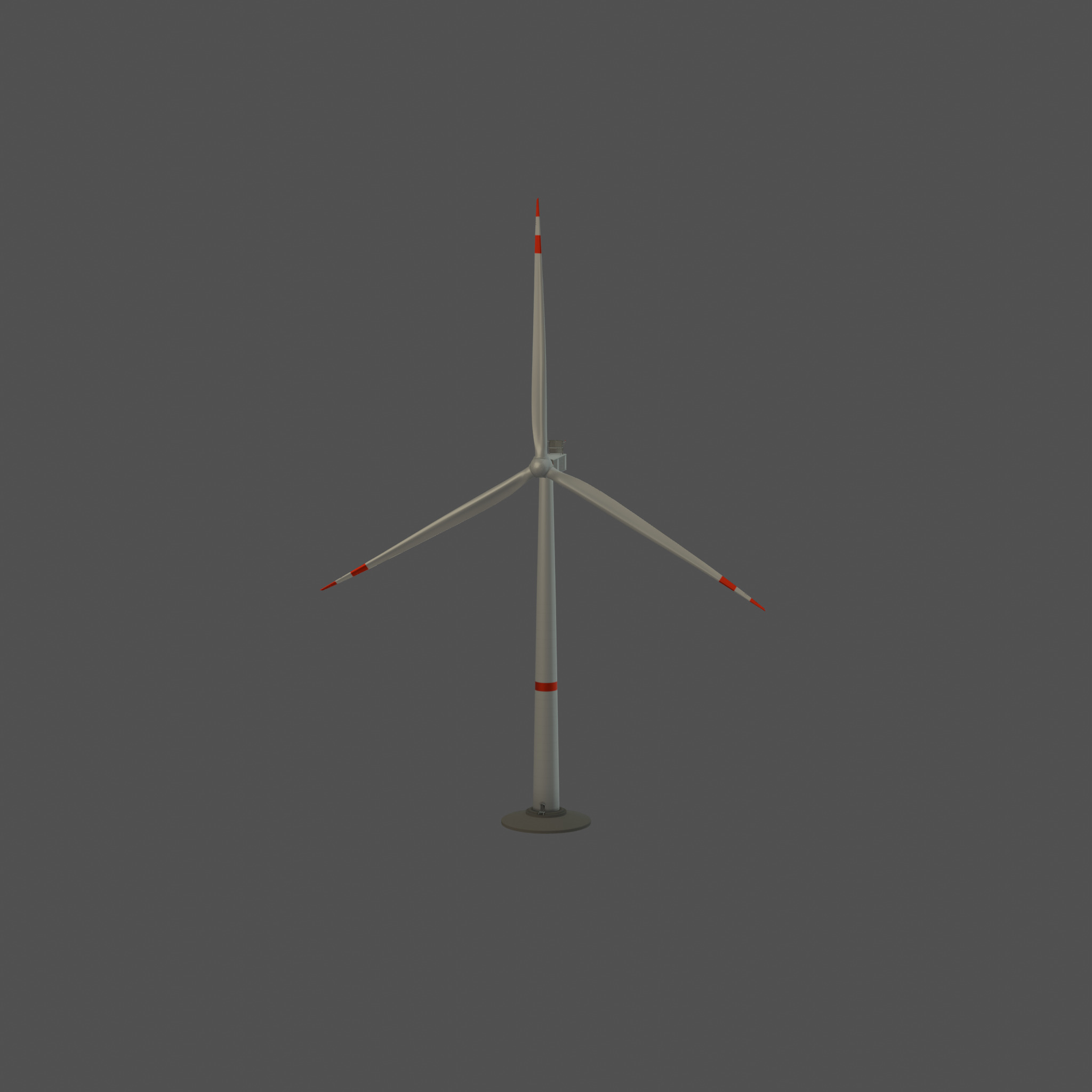 Wind-turbine with foundation V1 H-115 RD 172 m Low-poly 3D model_19