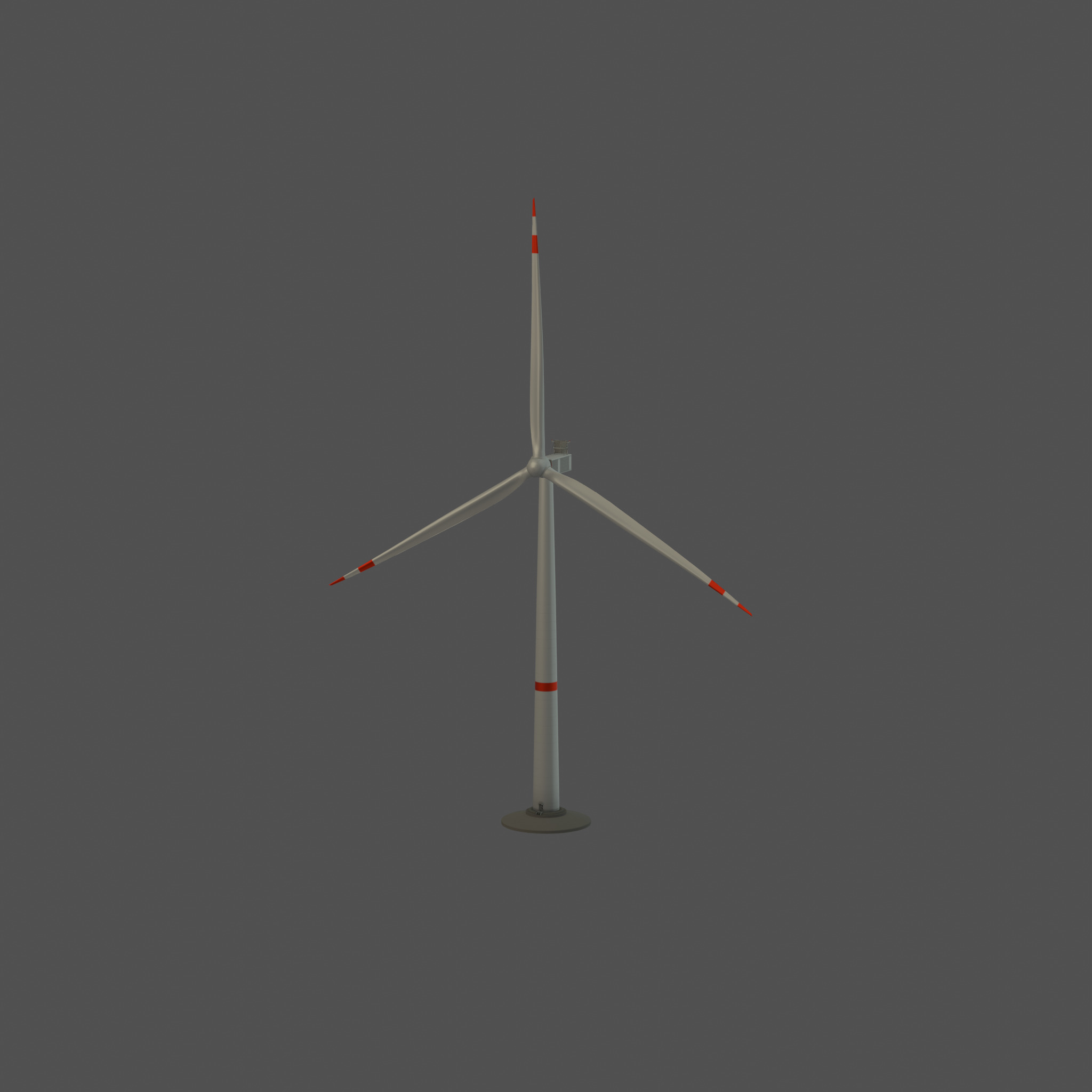 Wind-turbine with foundation V1 H-115 RD 172 m Low-poly 3D model_43