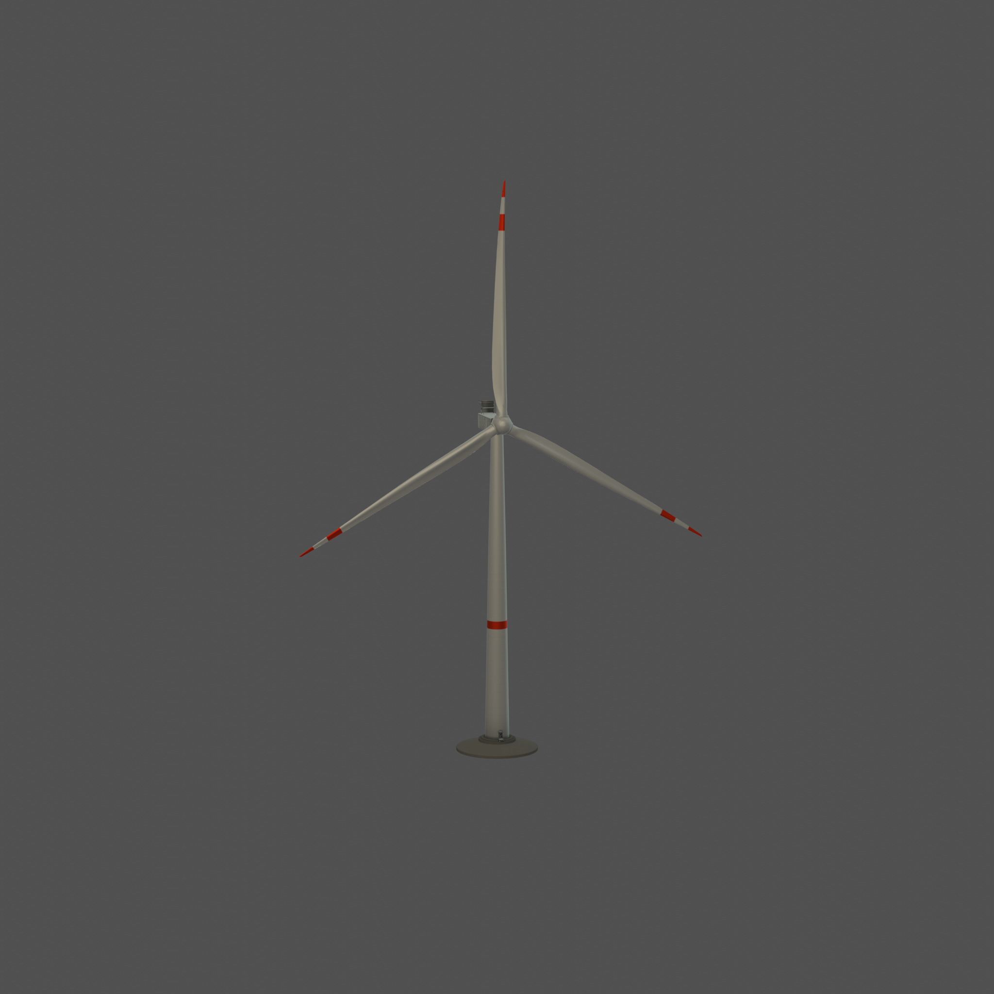 Wind-turbine with foundation V1 H-115 RD 172 m Low-poly 3D model_53
