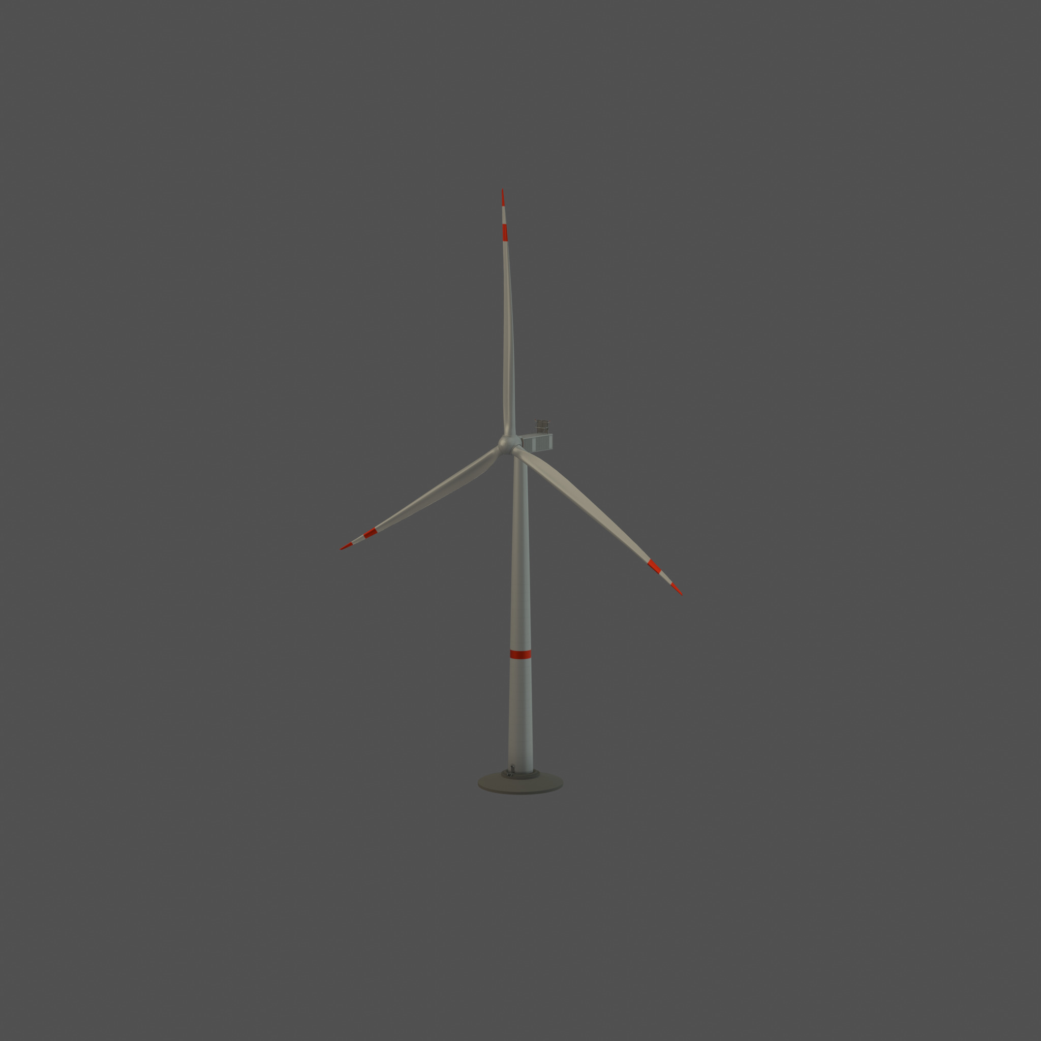 Wind-turbine with foundation V1 H-115 RD 172 m Low-poly 3D model_18