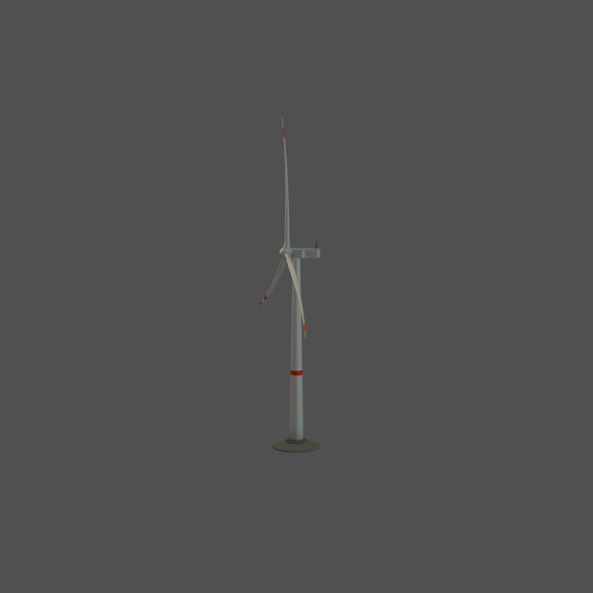 Wind-turbine with foundation V1 H-115 RD 172 m Low-poly 3D model_54