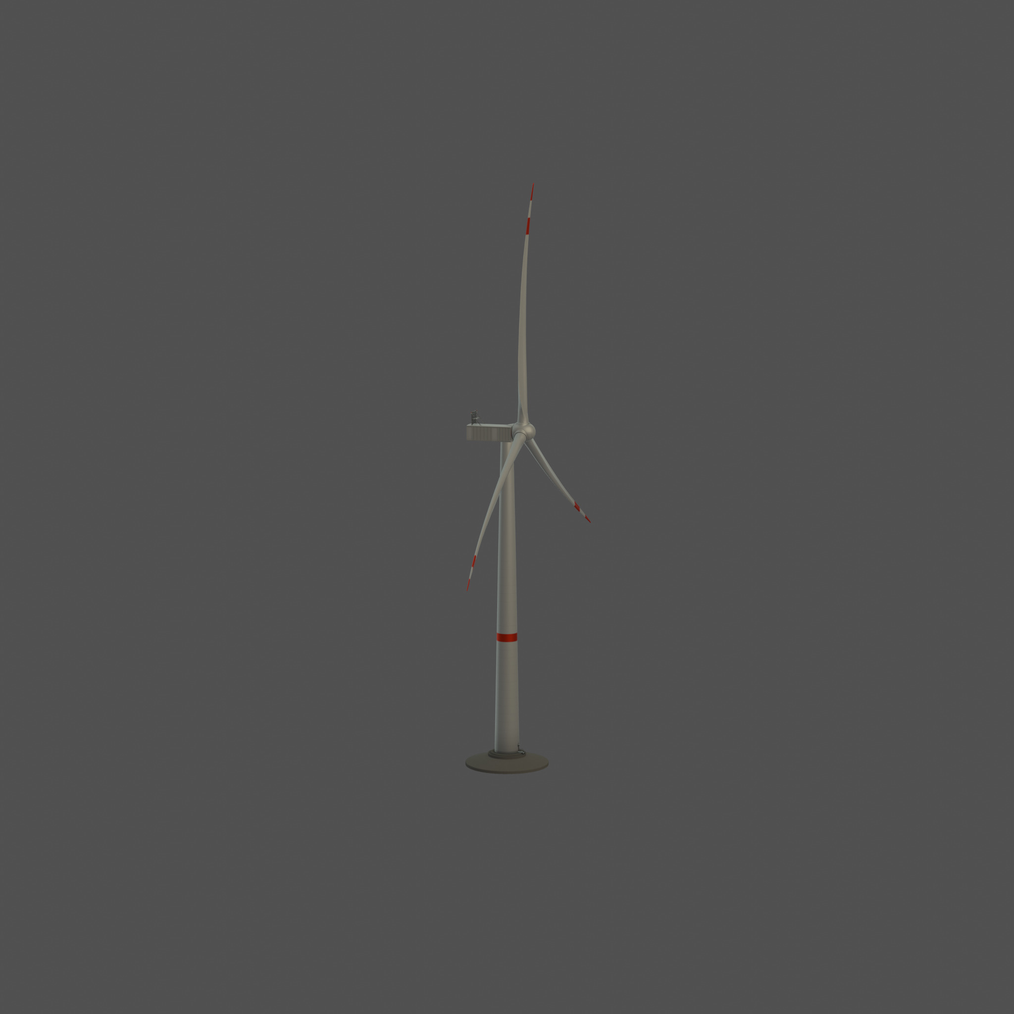 Wind-turbine with foundation V1 H-115 RD 172 m Low-poly 3D model_52