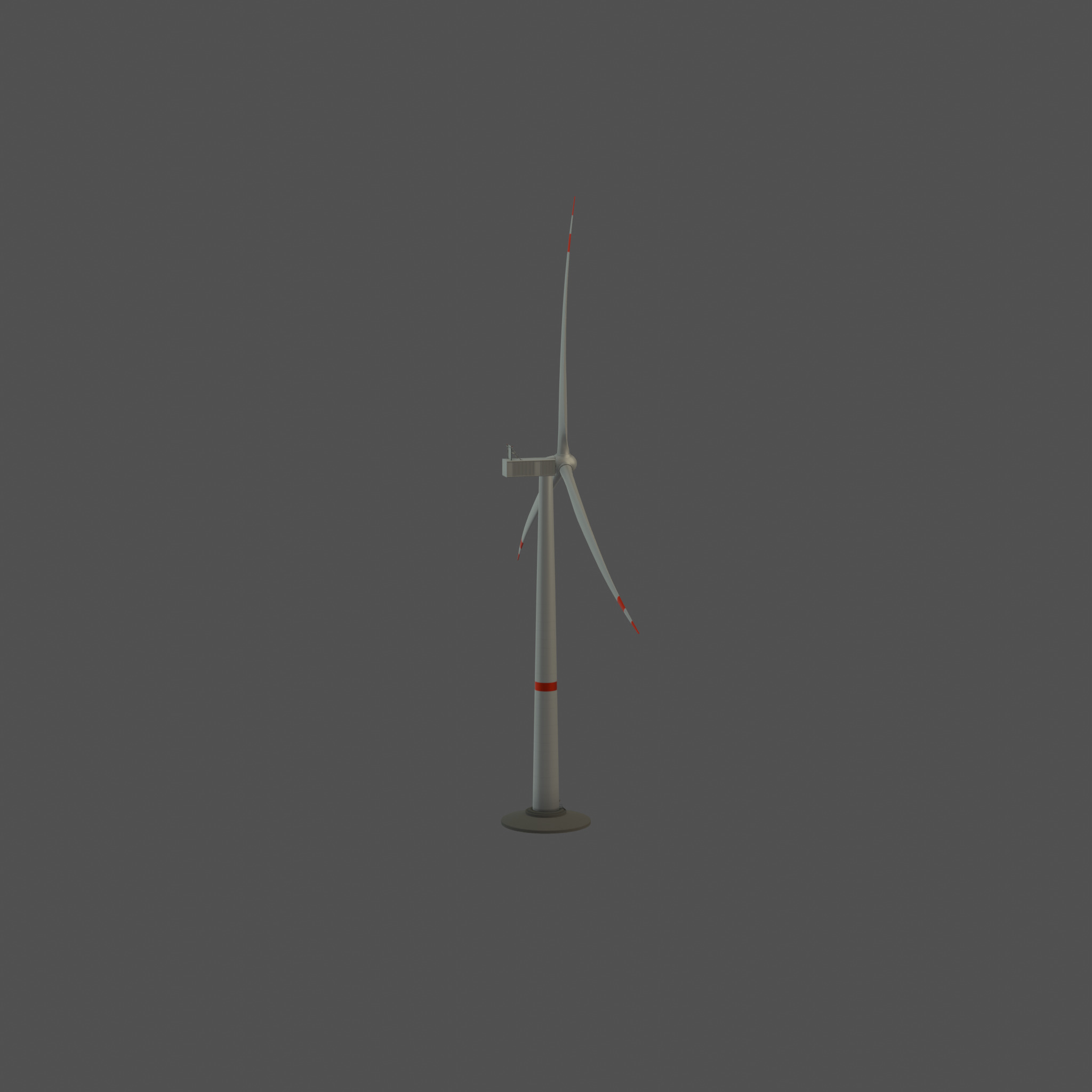 Wind-turbine with foundation V1 H-115 RD 172 m Low-poly 3D model_50