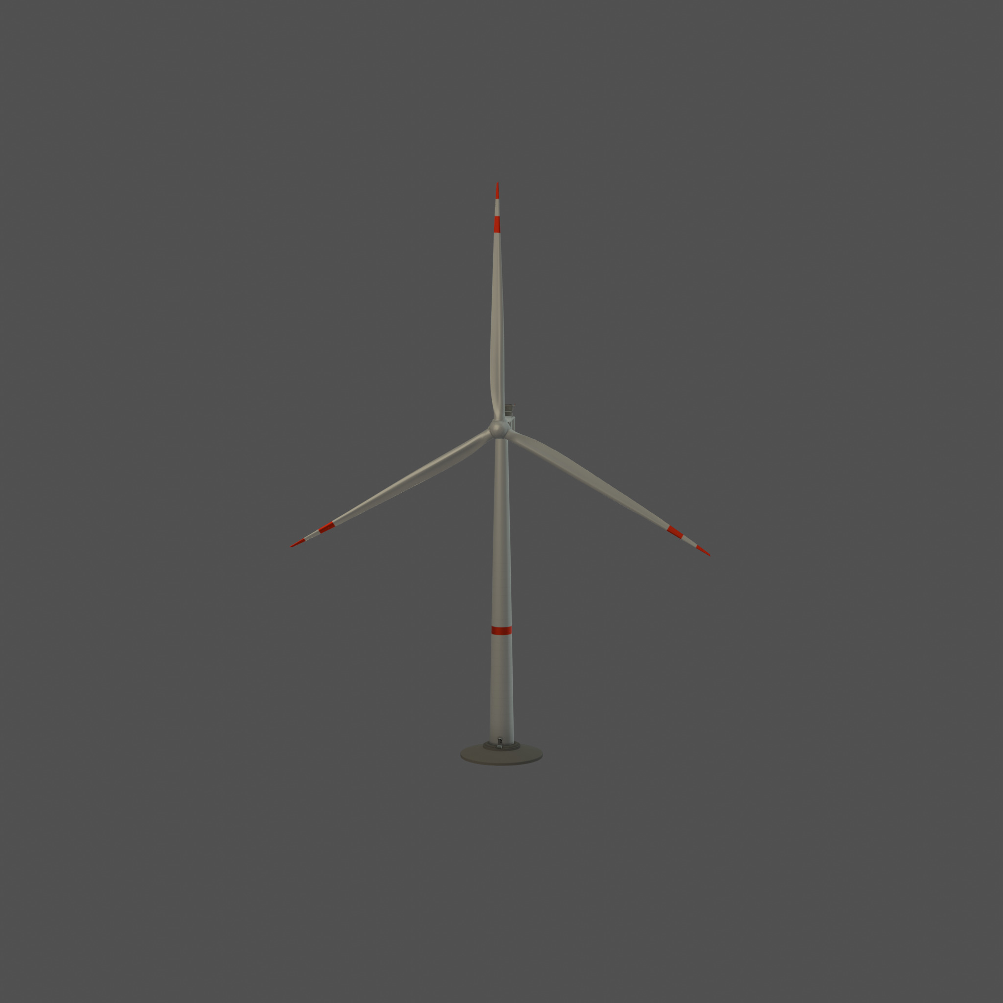 Wind-turbine with foundation V1 H-115 RD 172 m Low-poly 3D model_51