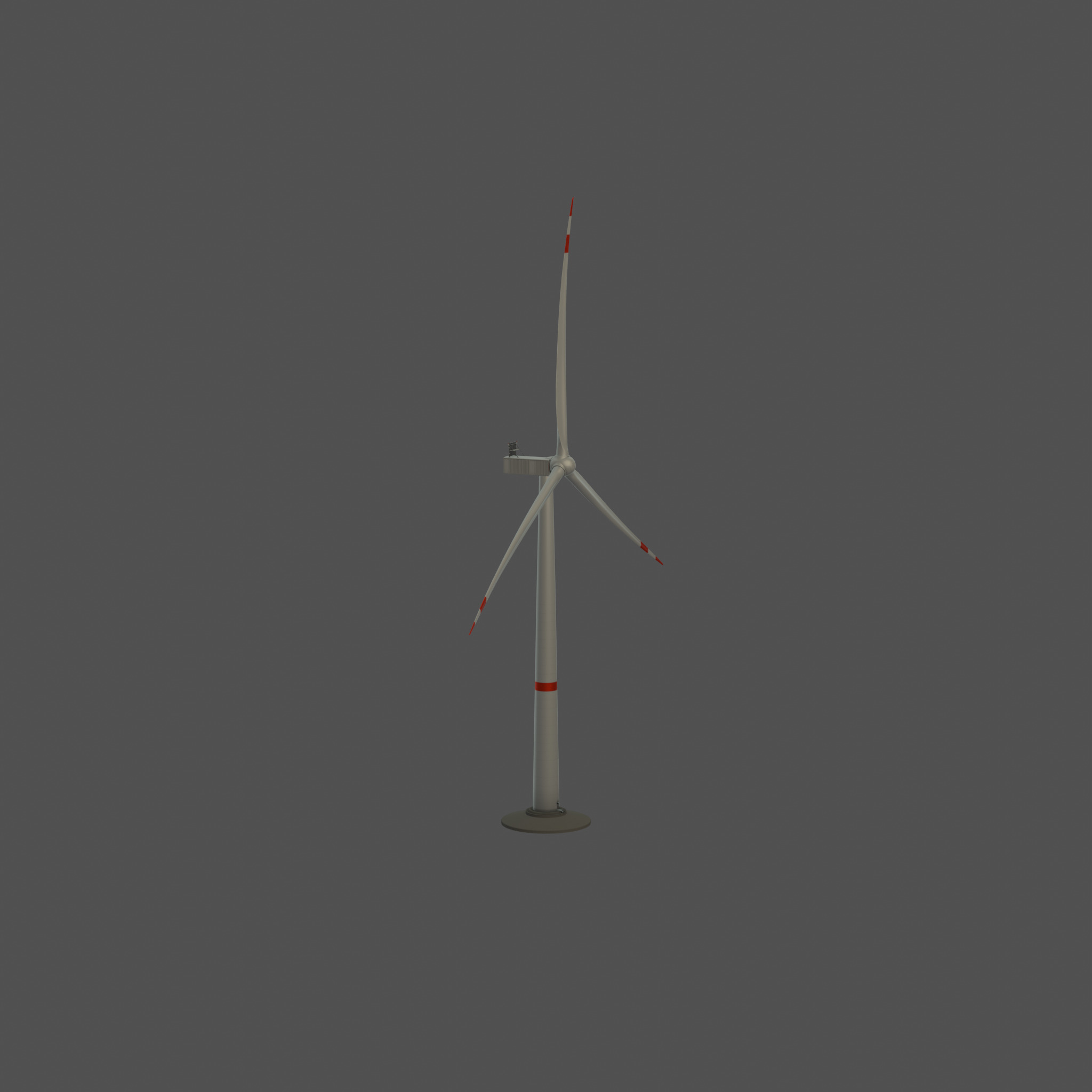 Wind-turbine with foundation V1 H-115 RD 172 m Low-poly 3D model_61
