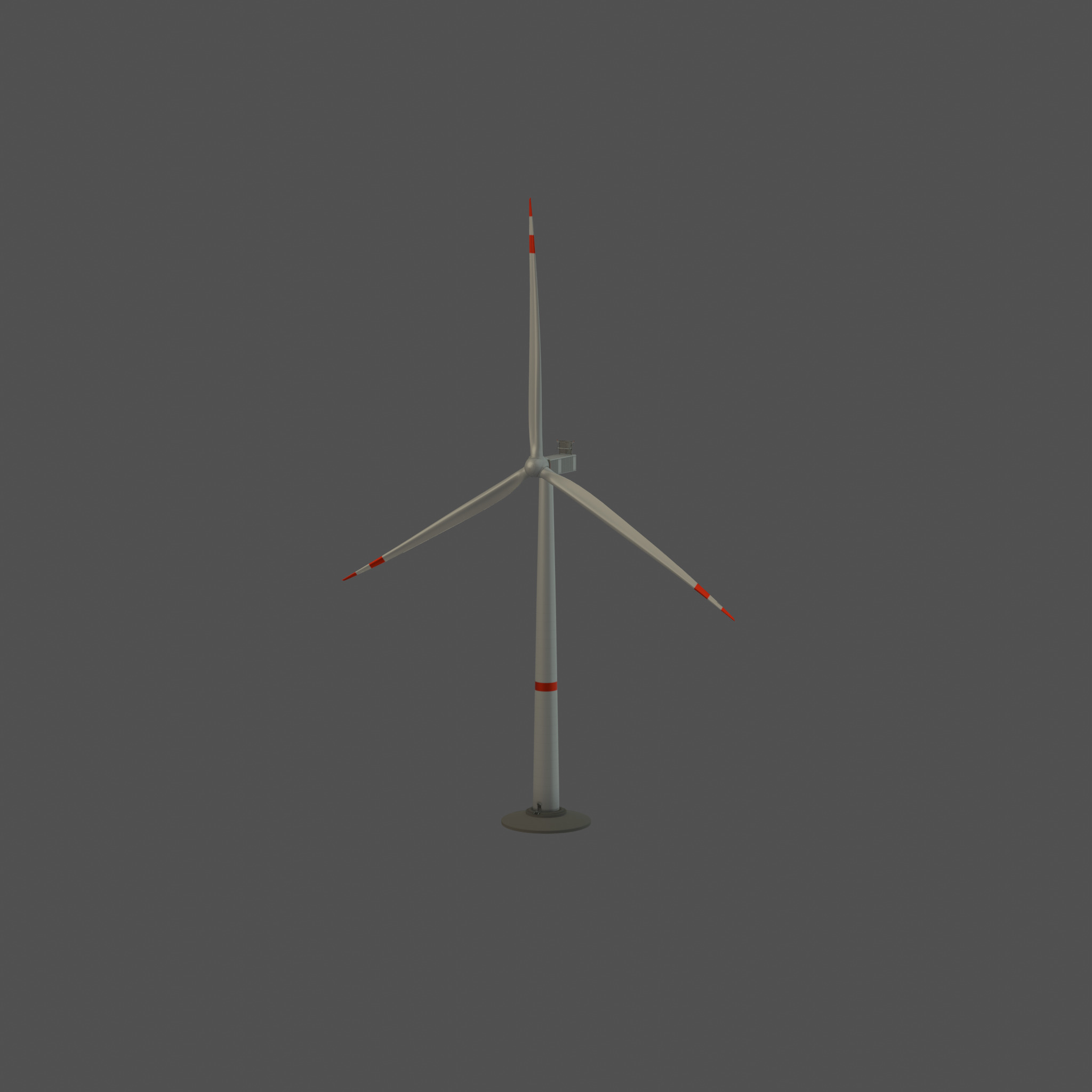 Wind-turbine with foundation V1 H-115 RD 172 m Low-poly 3D model_21