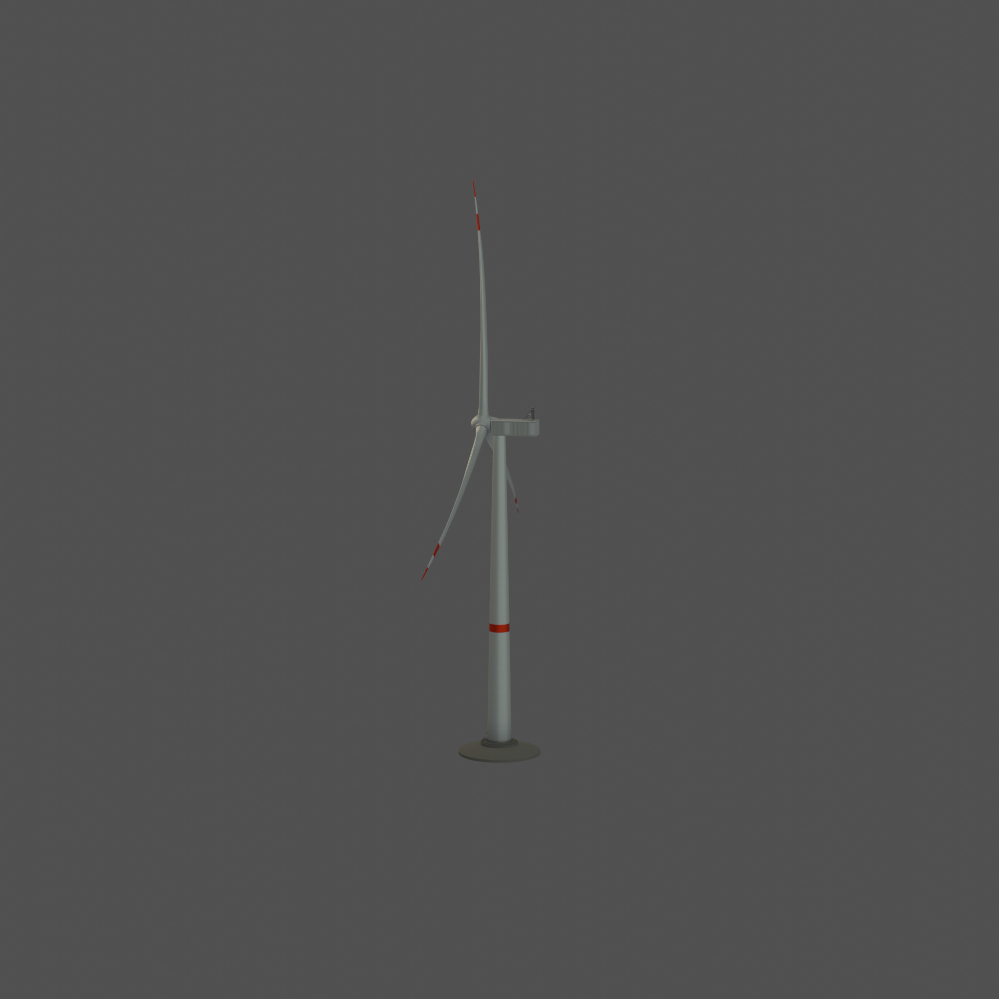 Wind-turbine with foundation V1 H-115 RD 172 m Low-poly 3D model_23