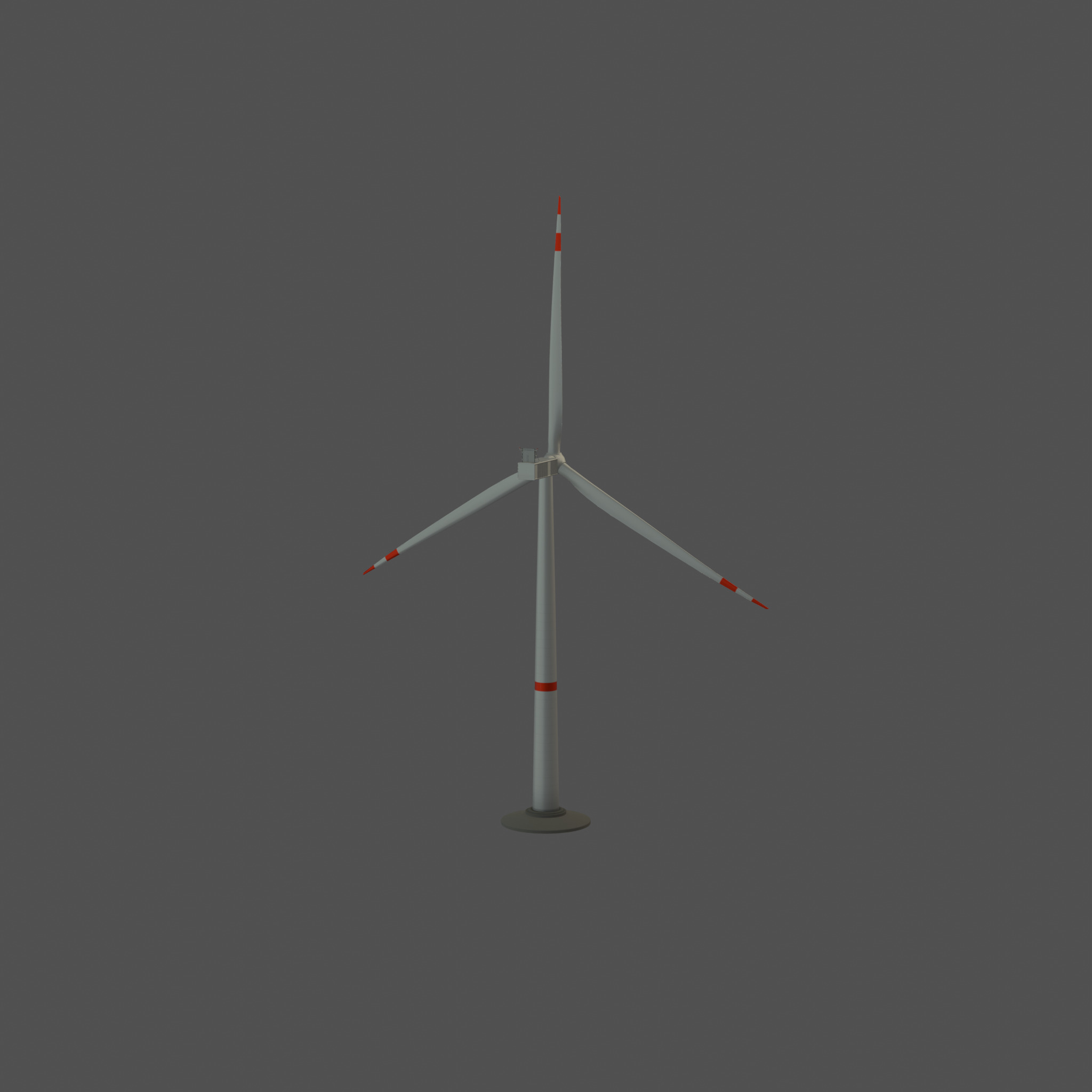 Wind-turbine with foundation V1 H-115 RD 172 m Low-poly 3D model_30