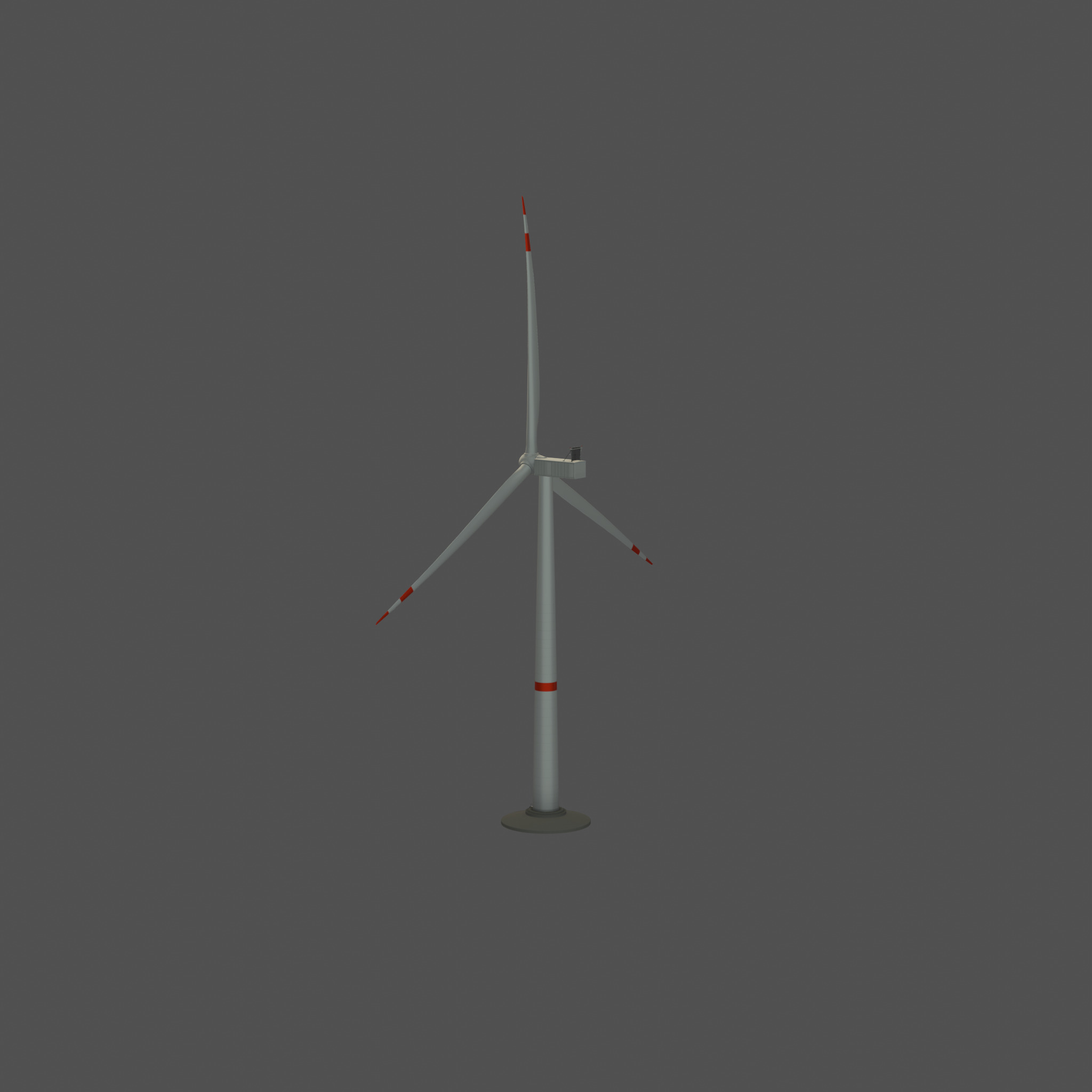 Wind-turbine with foundation V1 H-115 RD 172 m Low-poly 3D model_33