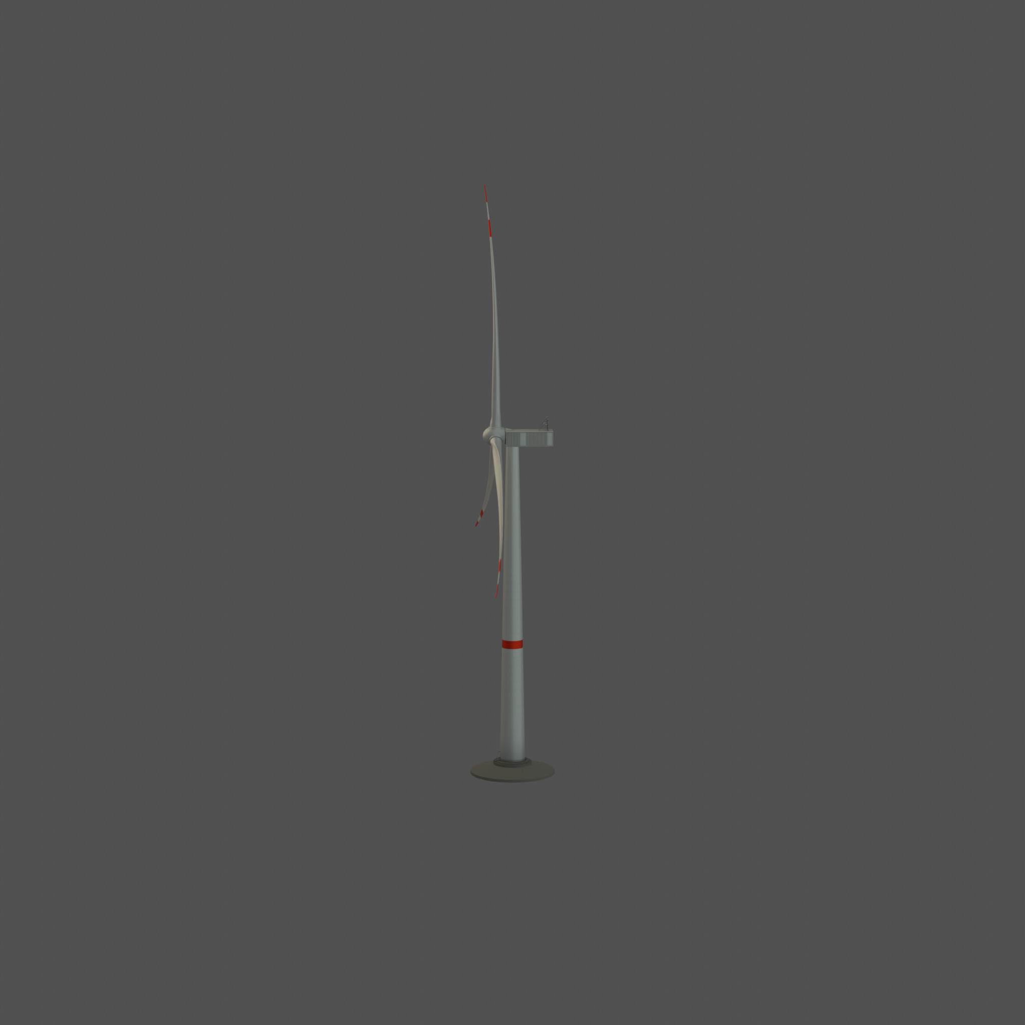 Wind-turbine with foundation V1 H-115 RD 172 m Low-poly 3D model_56