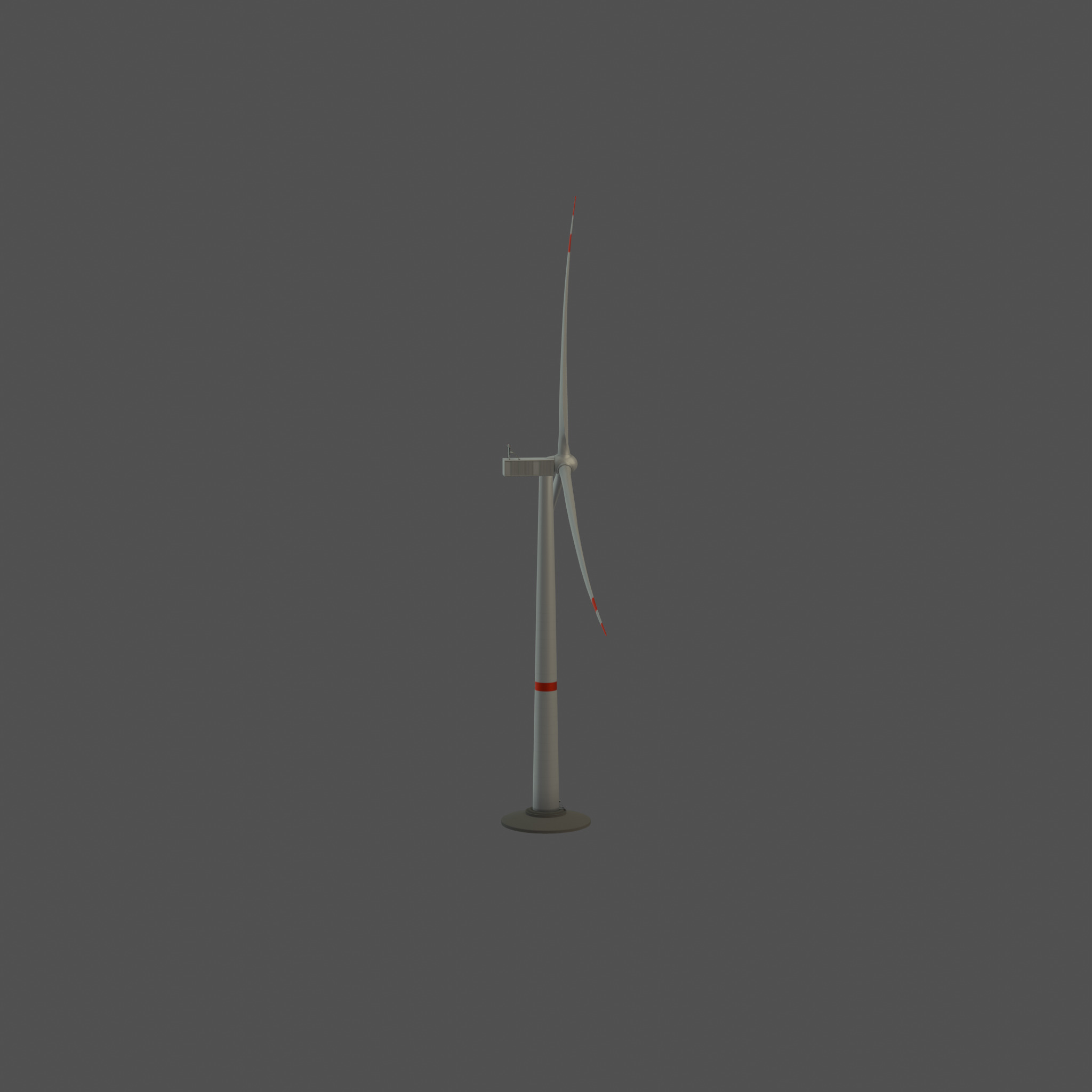 Wind-turbine with foundation V1 H-115 RD 172 m Low-poly 3D model_58