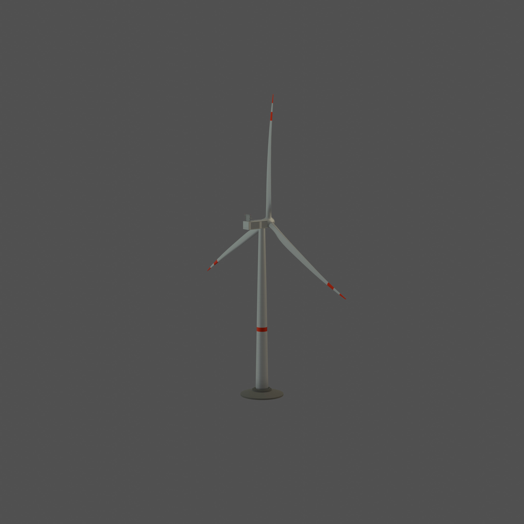 Wind-turbine with foundation V1 H-115 RD 172 m Low-poly 3D model_65