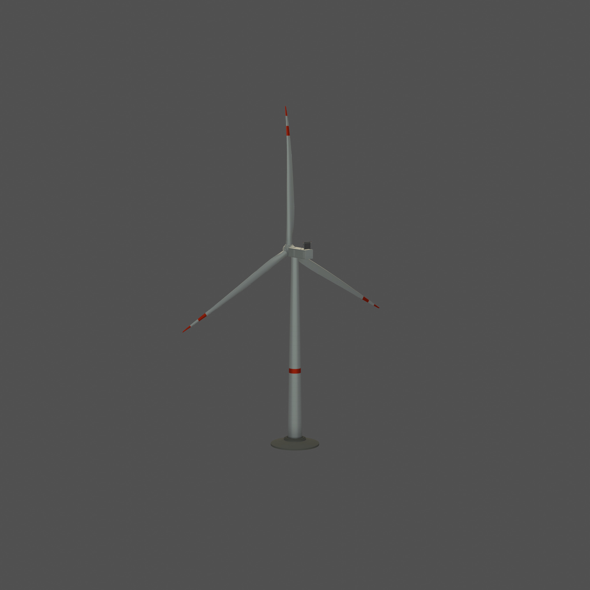 Wind-turbine with foundation V1 H-115 RD 172 m Low-poly 3D model_60