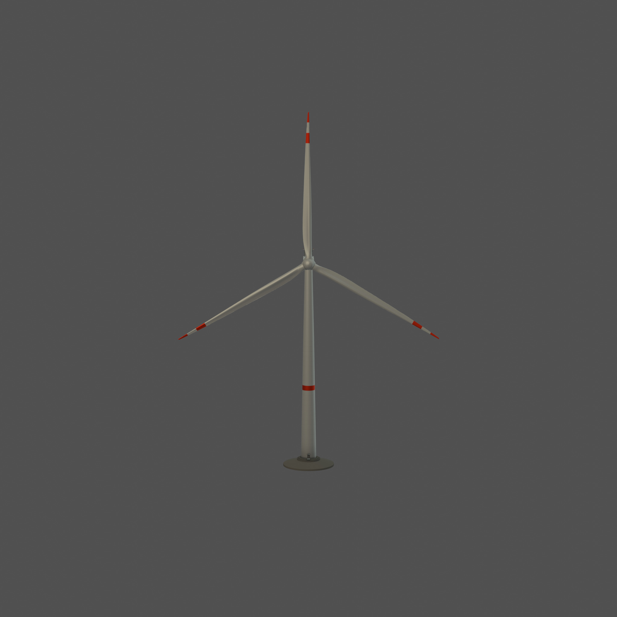 Wind-turbine with foundation V1 H-115 RD 172 m Low-poly 3D model_63